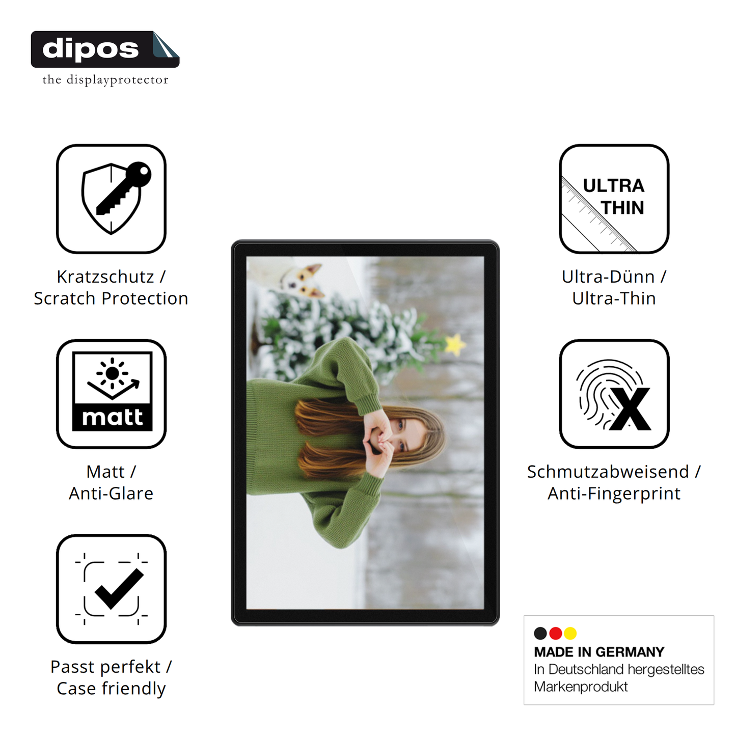 Displayschutz hergestellt in Deutschland, höchste Qualität made in Germany