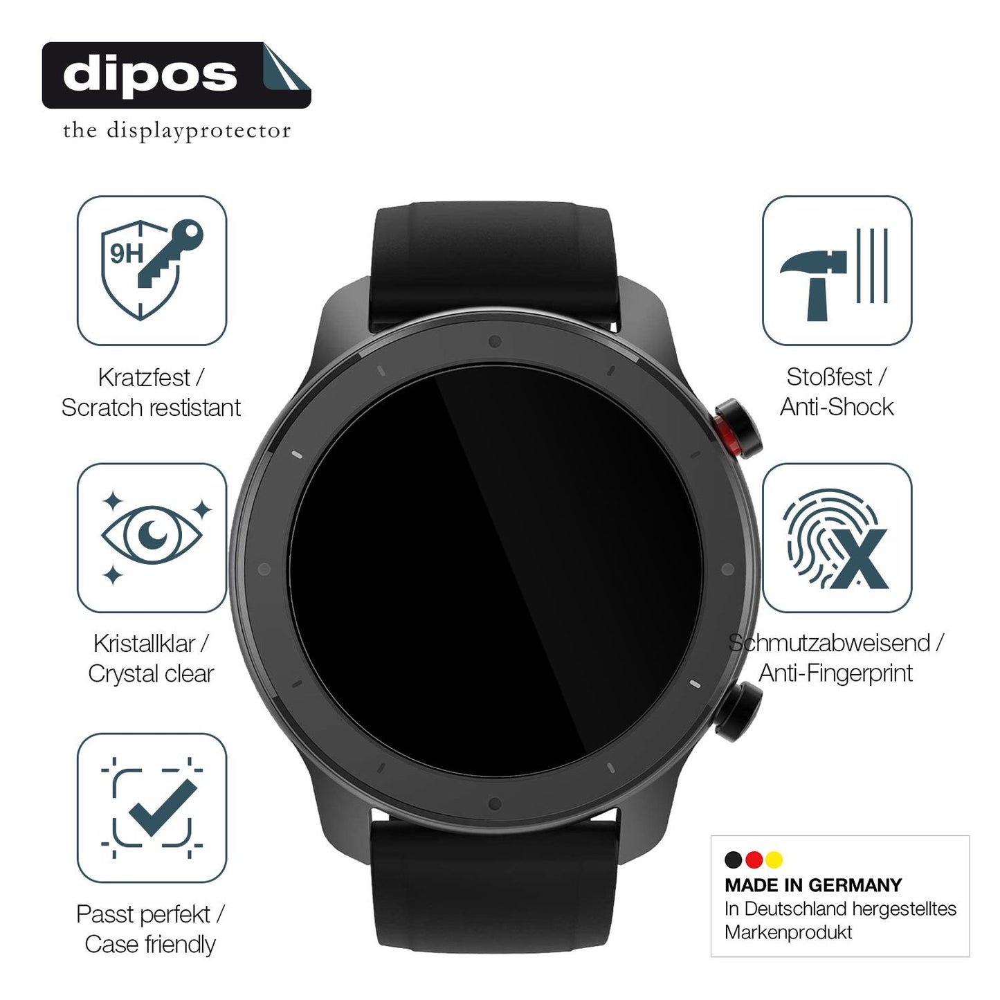 Displayschutz hergestellt in Deutschland, höchste Qualität made in Germany