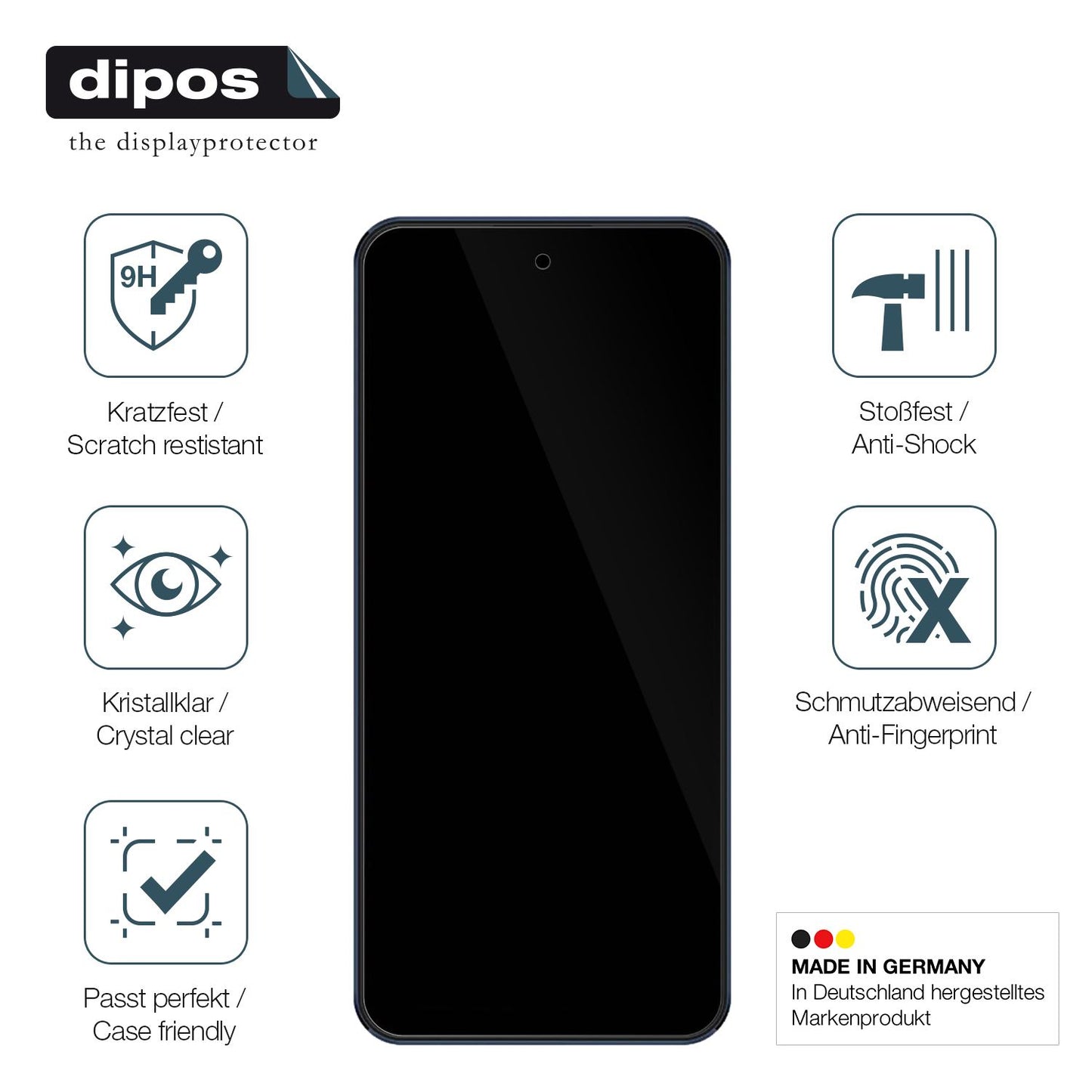 Displayschutz hergestellt in Deutschland, höchste Qualität made in Germany