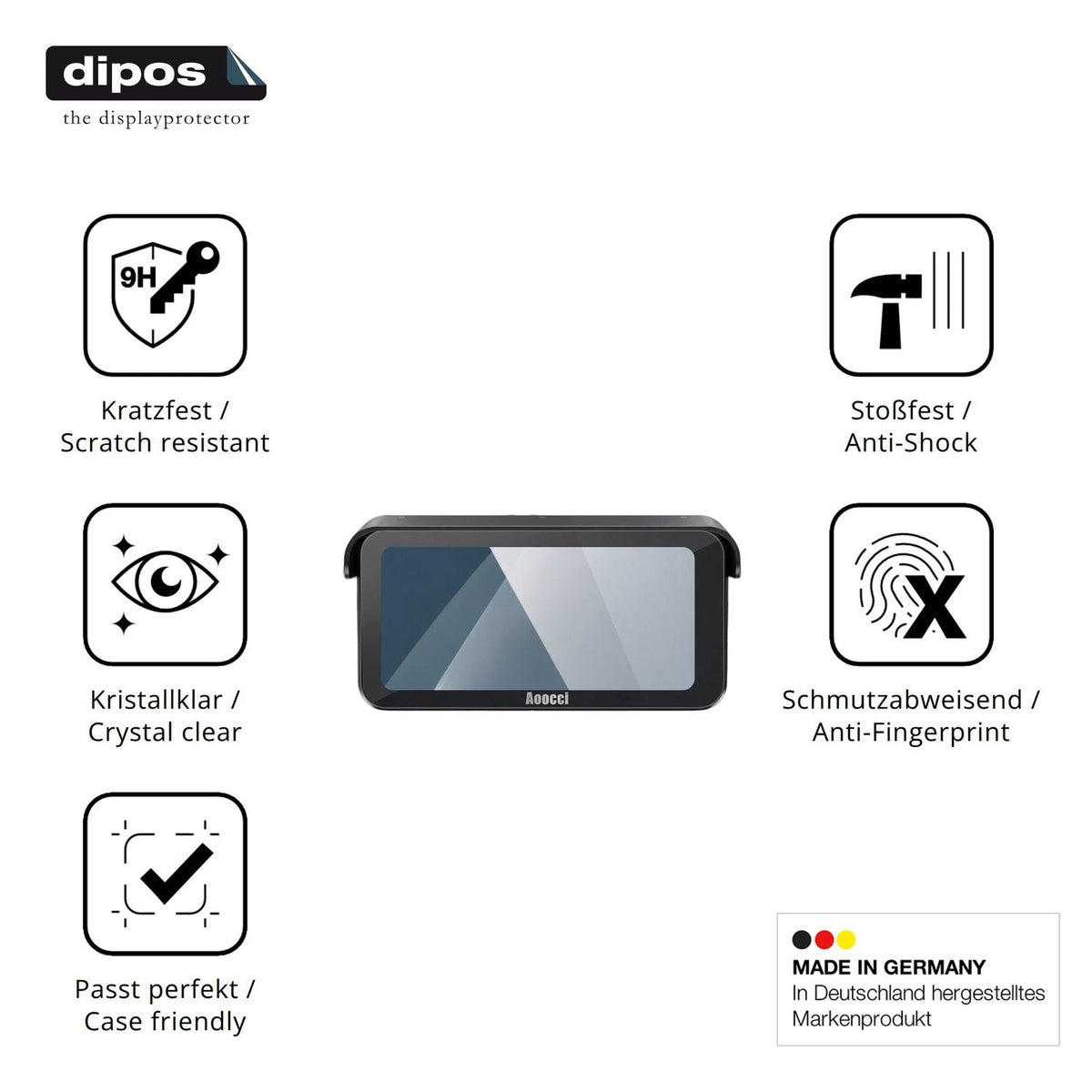 Displayschutz hergestellt in Deutschland, höchste Qualität made in Germany