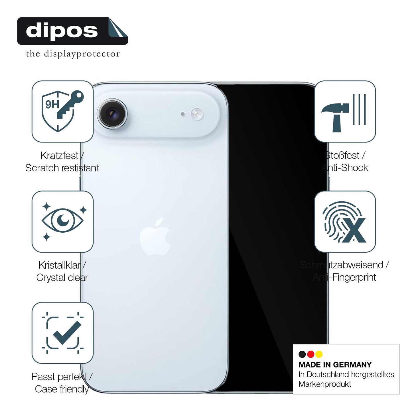 Displayschutz hergestellt in Deutschland, höchste Qualität made in Germany