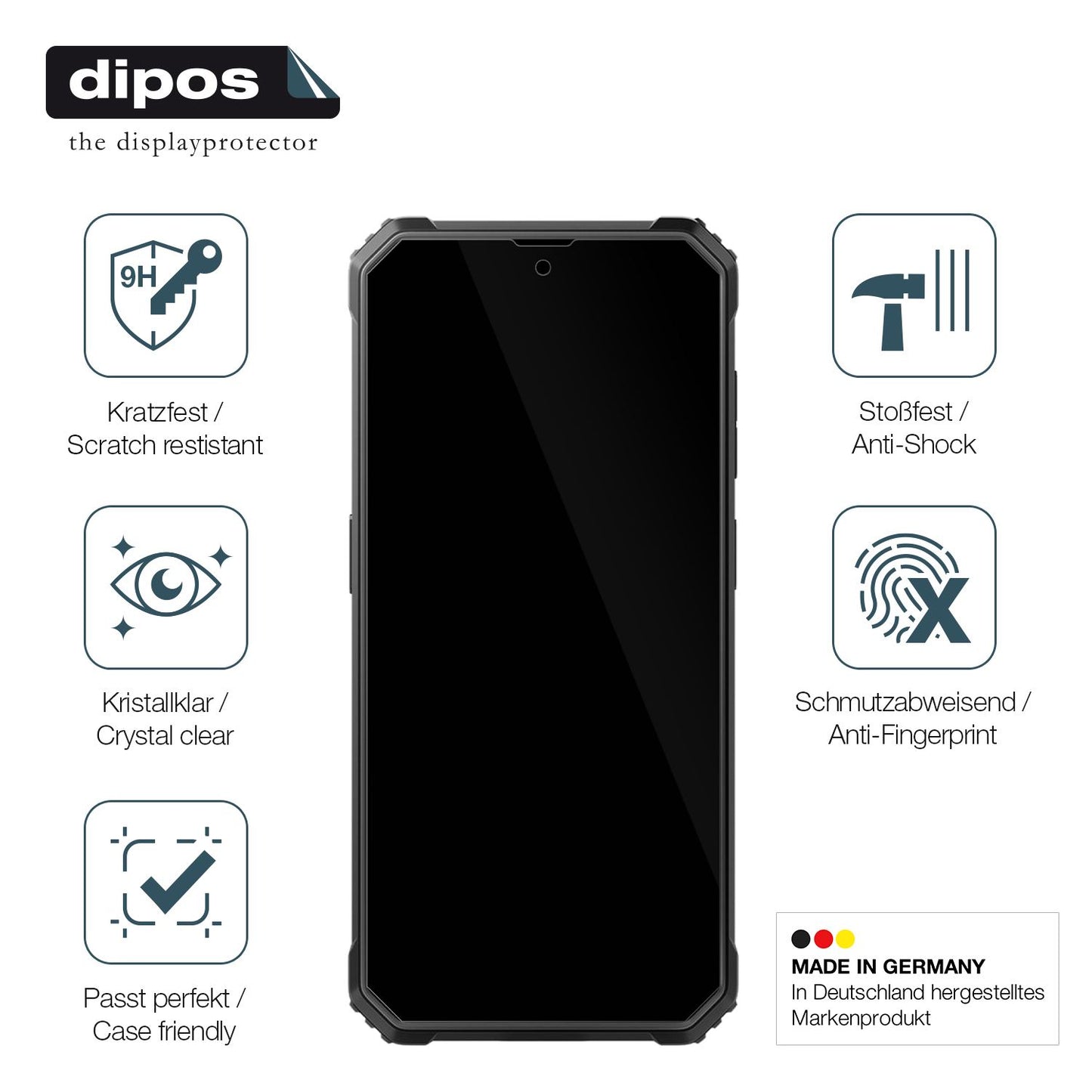 Displayschutz hergestellt in Deutschland, höchste Qualität made in Germany