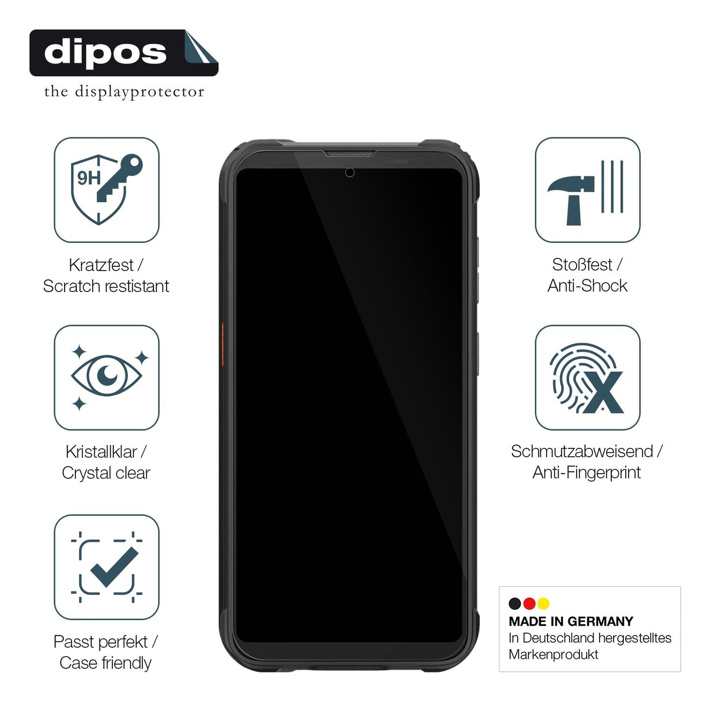 Displayschutz hergestellt in Deutschland, höchste Qualität made in Germany