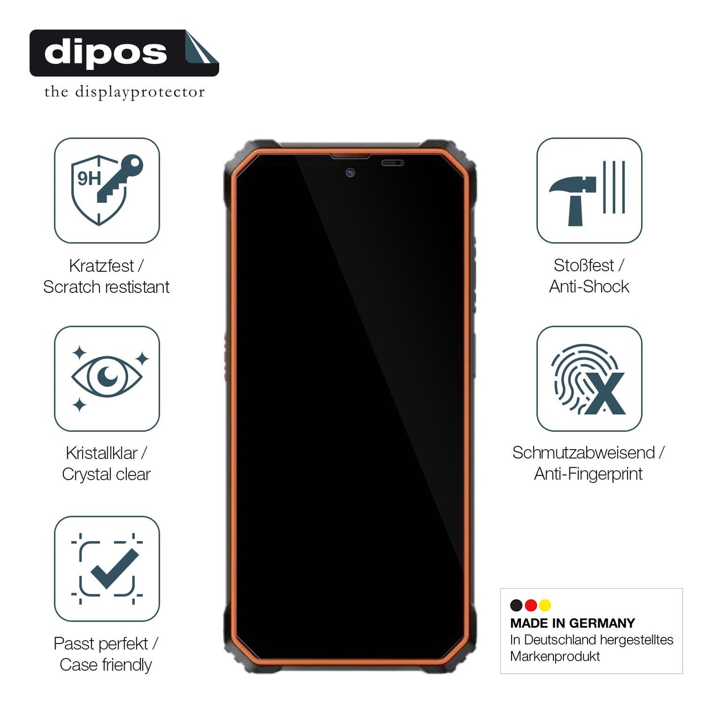 Displayschutz hergestellt in Deutschland, höchste Qualität made in Germany