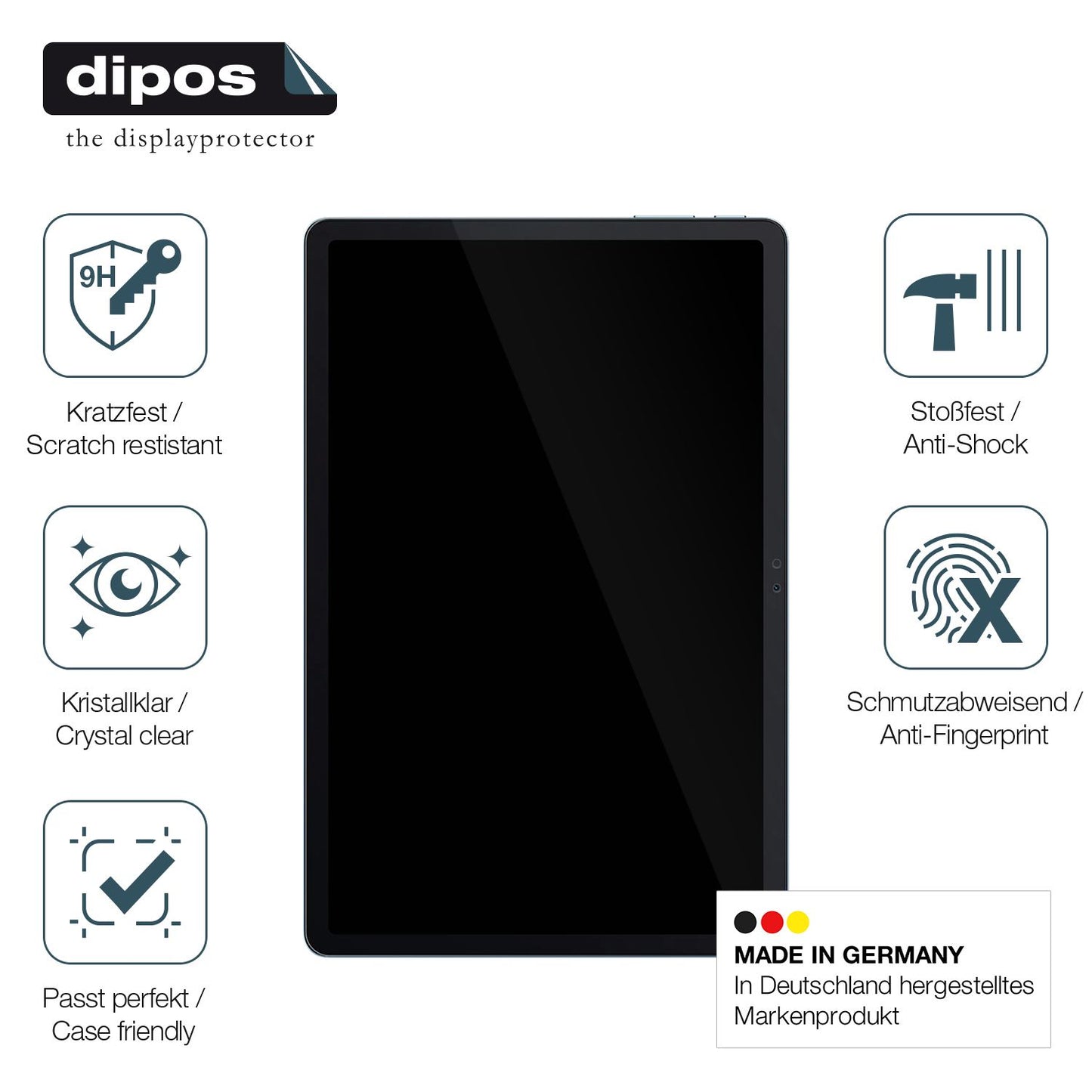 Displayschutz hergestellt in Deutschland, höchste Qualität made in Germany