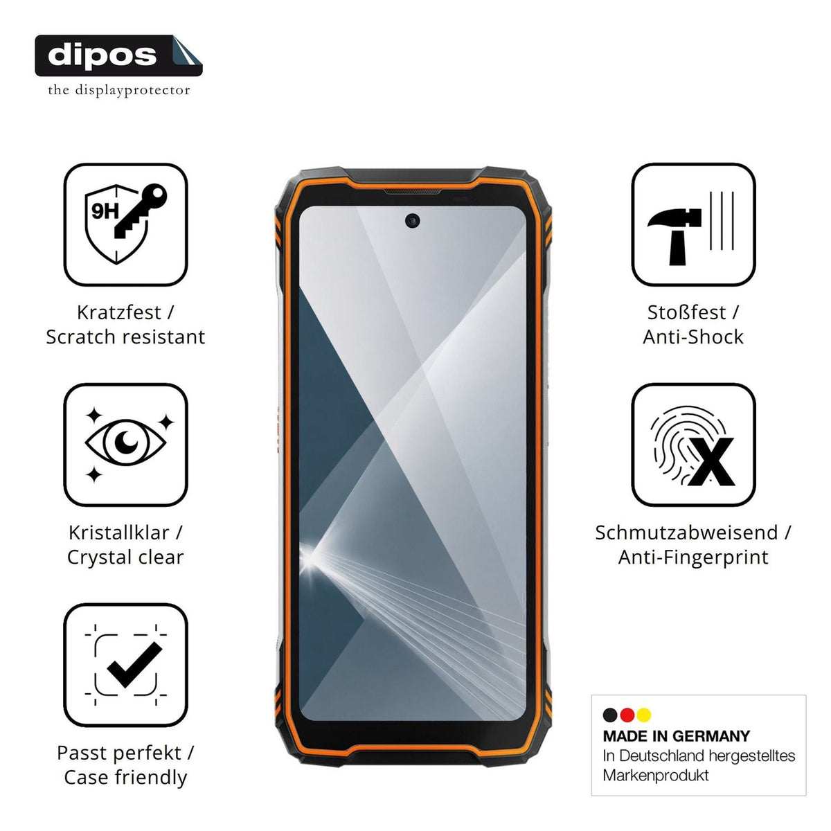 Displayschutz hergestellt in Deutschland, höchste Qualität made in Germany
