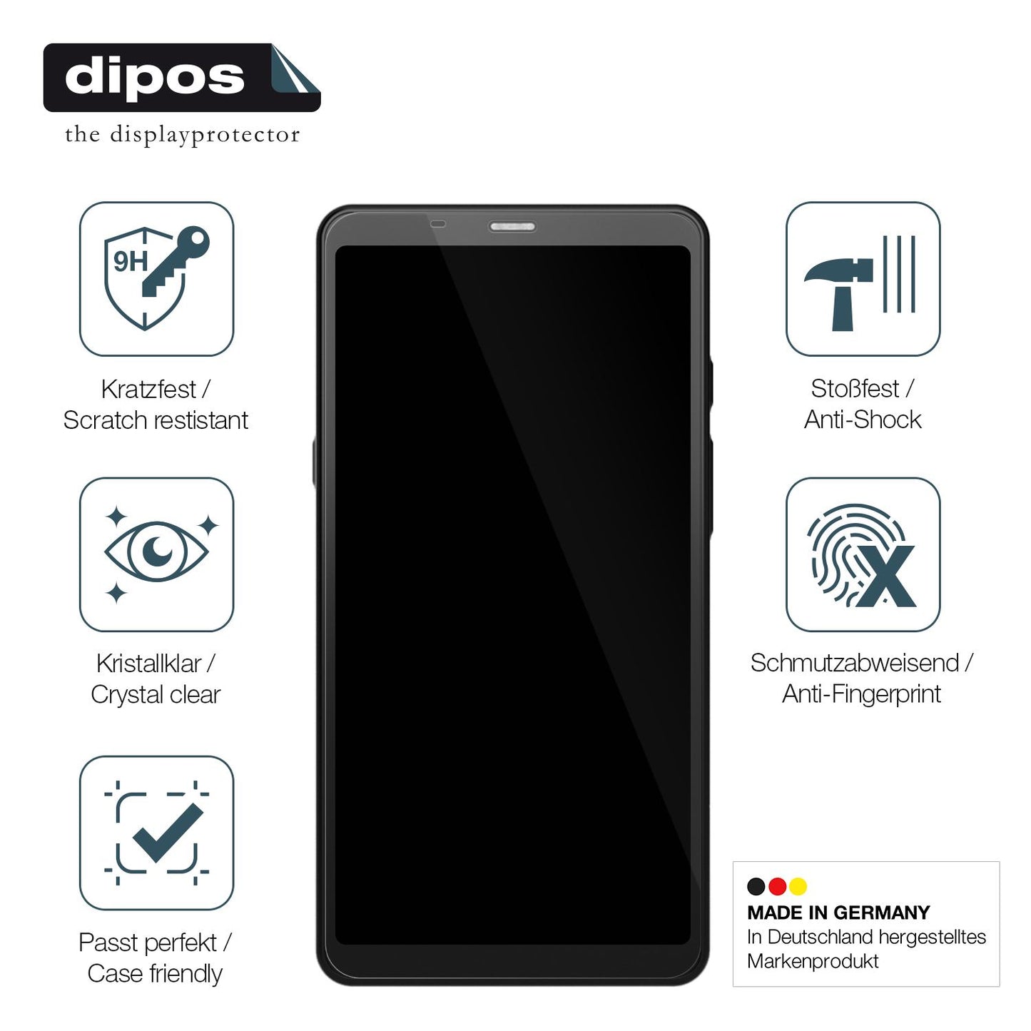 Displayschutz hergestellt in Deutschland, höchste Qualität made in Germany