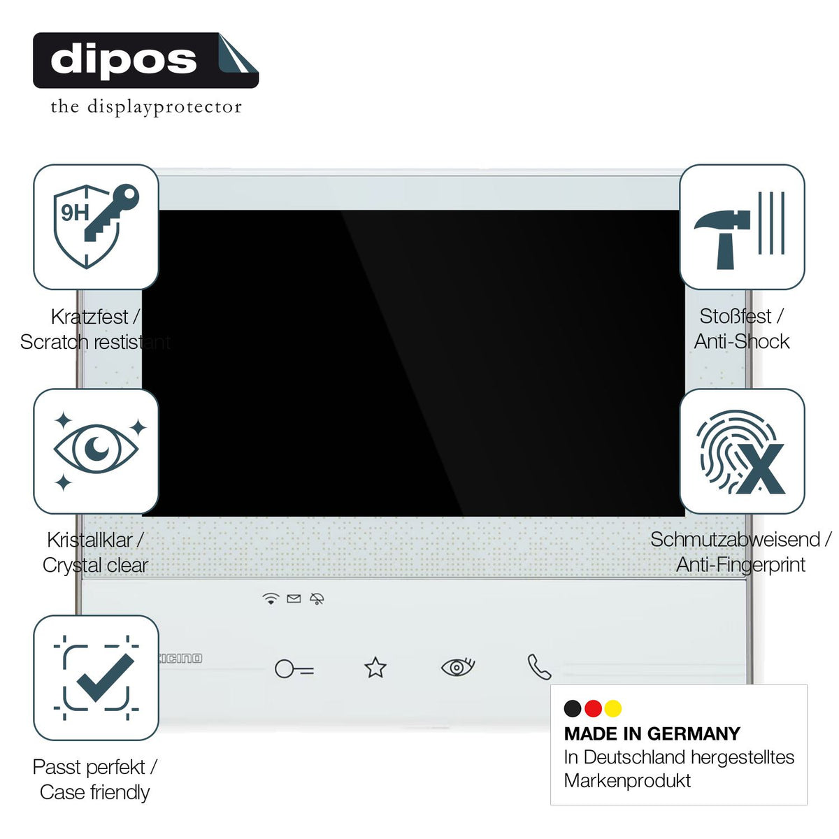 Displayschutz hergestellt in Deutschland, höchste Qualität made in Germany
