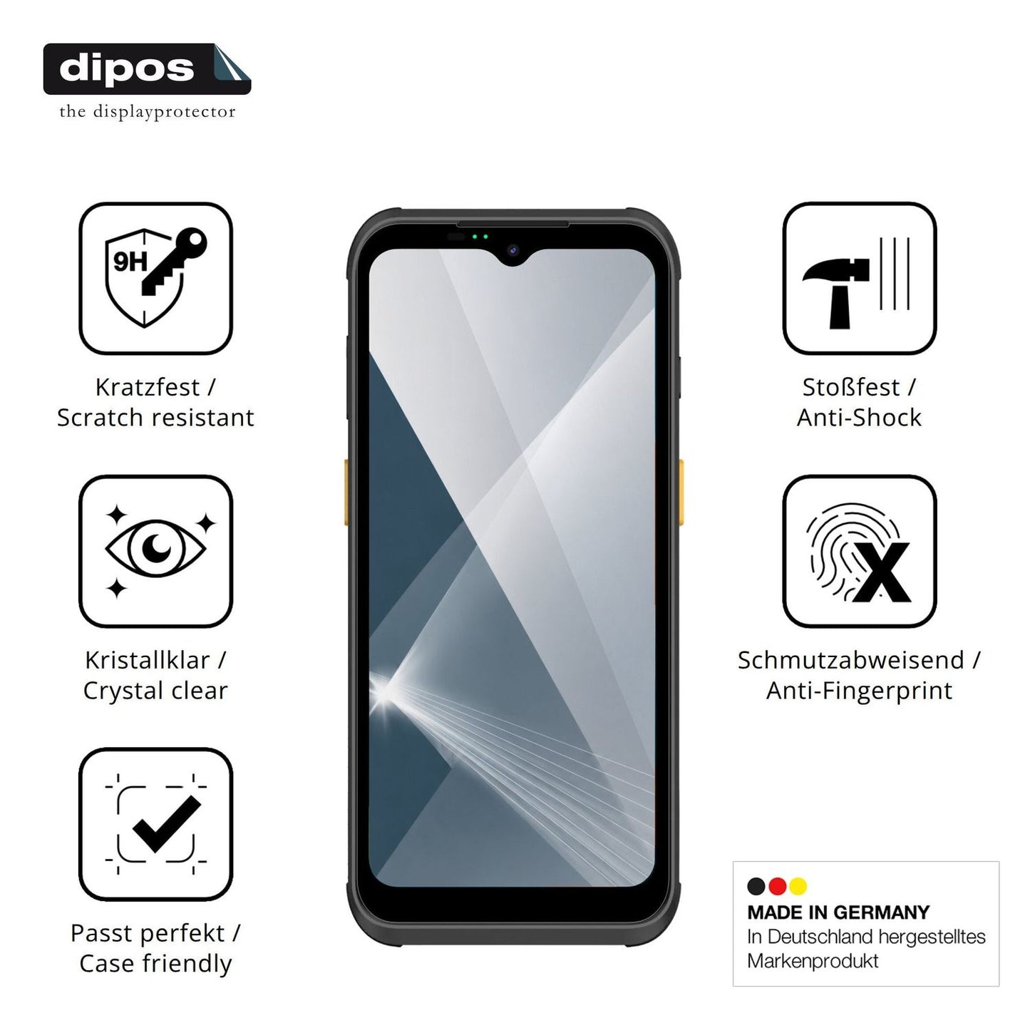 Displayschutz hergestellt in Deutschland, höchste Qualität made in Germany
