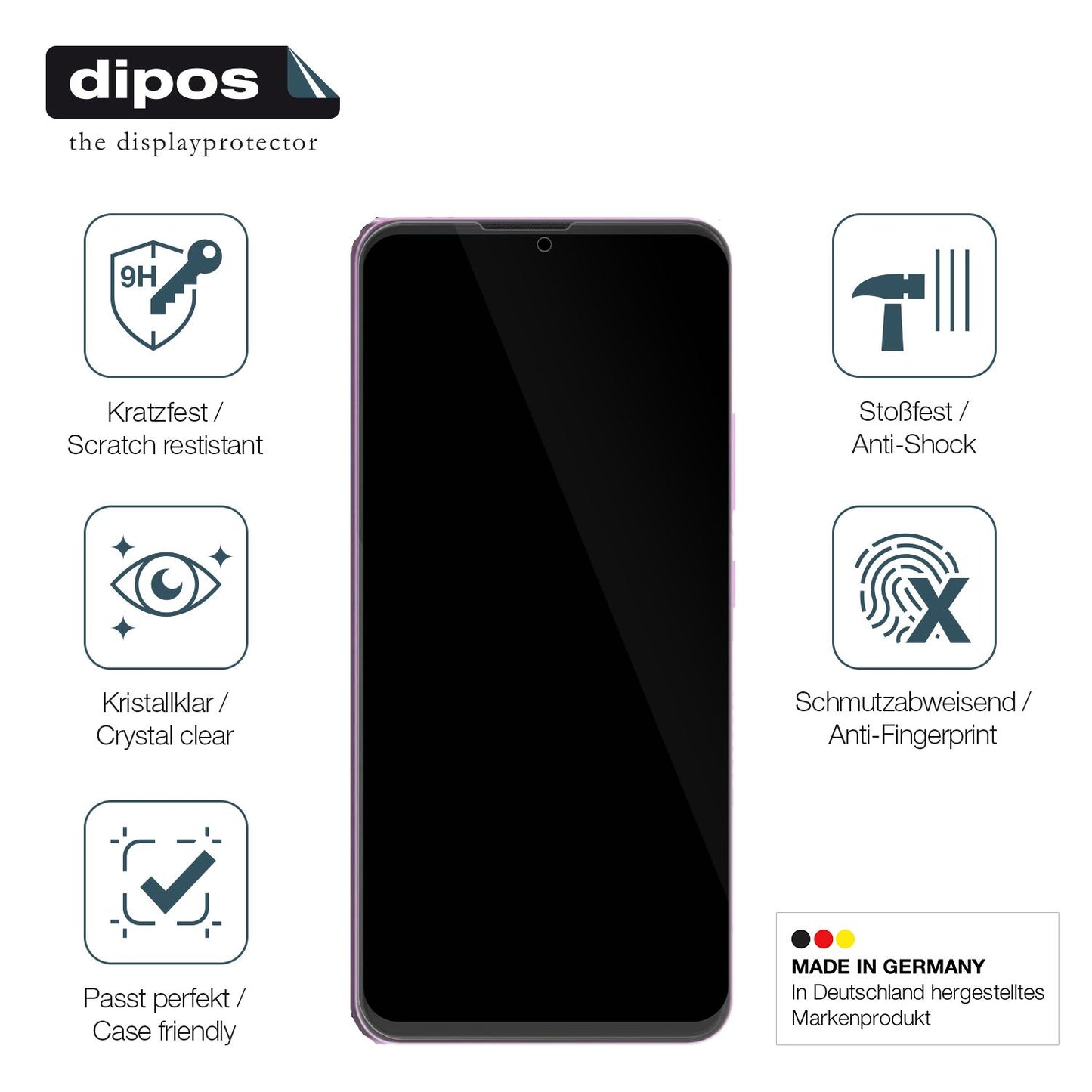 Displayschutz hergestellt in Deutschland, höchste Qualität made in Germany