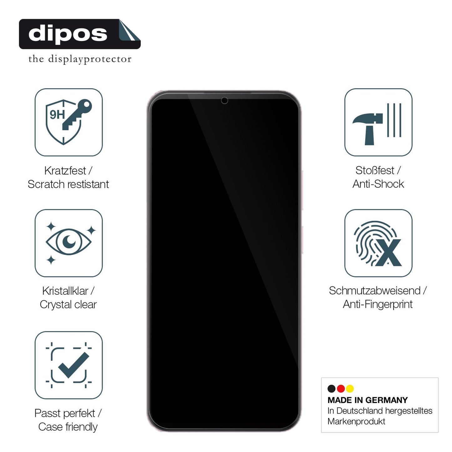 Displayschutz hergestellt in Deutschland, höchste Qualität made in Germany