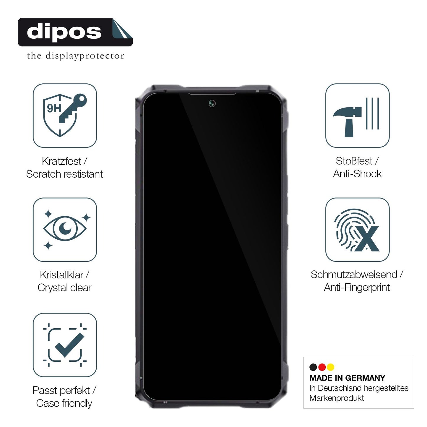 Displayschutz hergestellt in Deutschland, höchste Qualität made in Germany