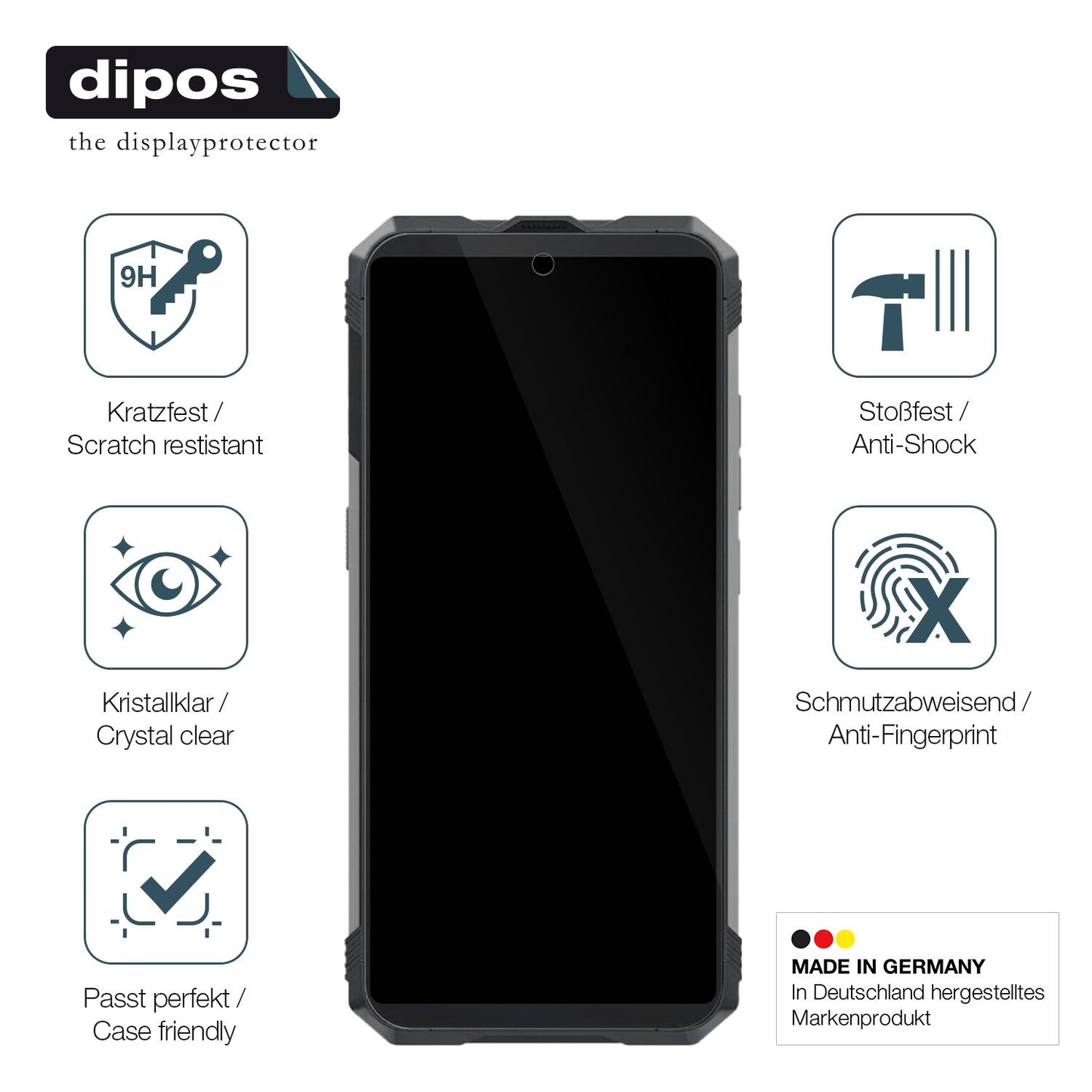 Displayschutz hergestellt in Deutschland, höchste Qualität made in Germany