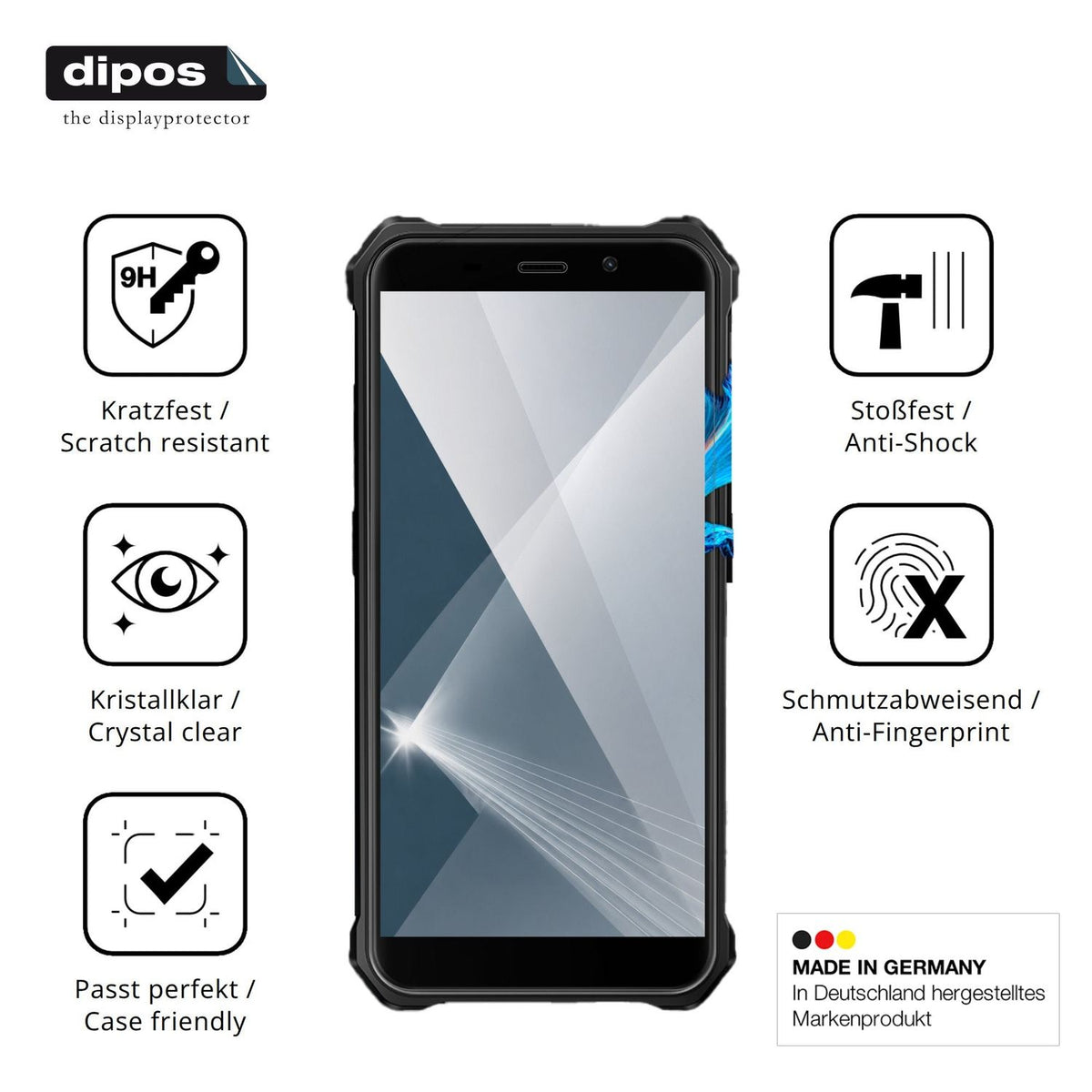 Displayschutz hergestellt in Deutschland, höchste Qualität made in Germany