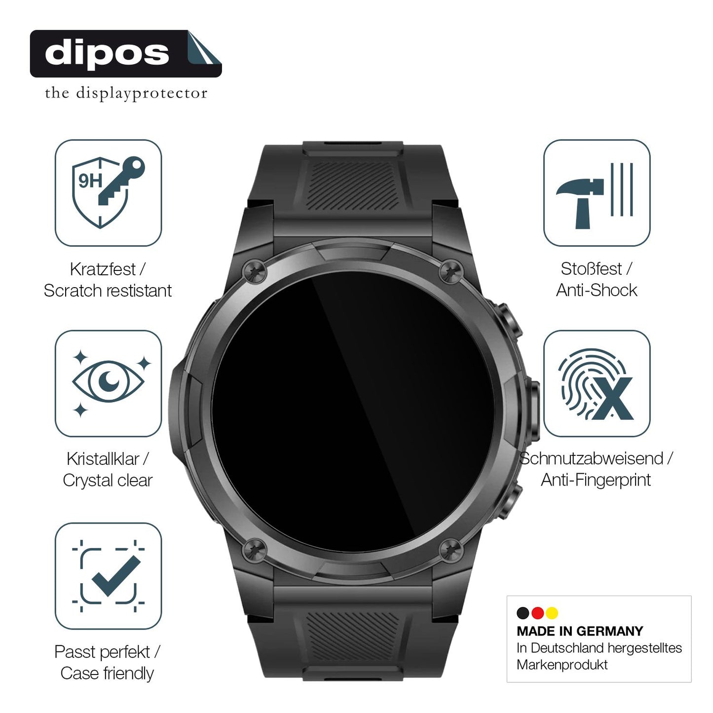 Displayschutz hergestellt in Deutschland, höchste Qualität made in Germany