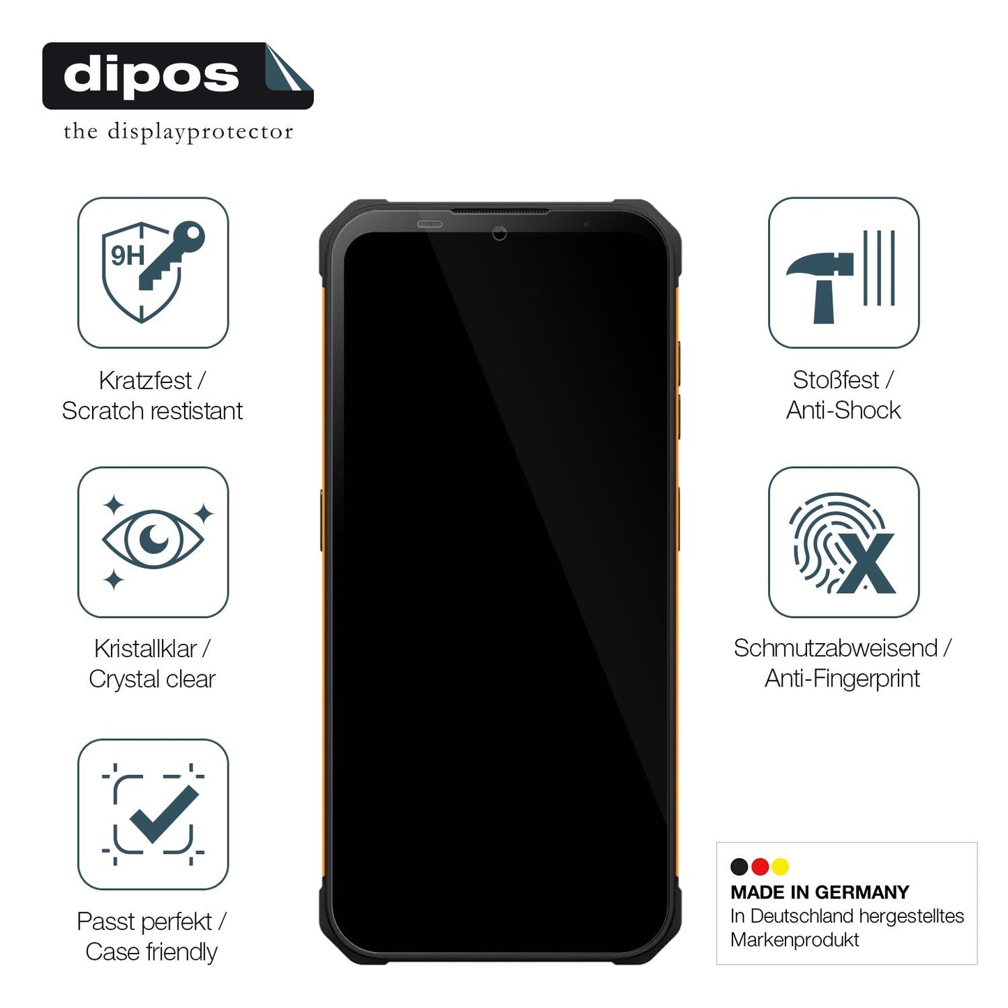 Displayschutz hergestellt in Deutschland, höchste Qualität made in Germany
