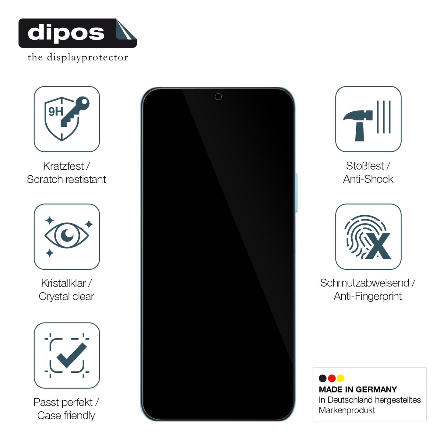 Displayschutz hergestellt in Deutschland, höchste Qualität made in Germany