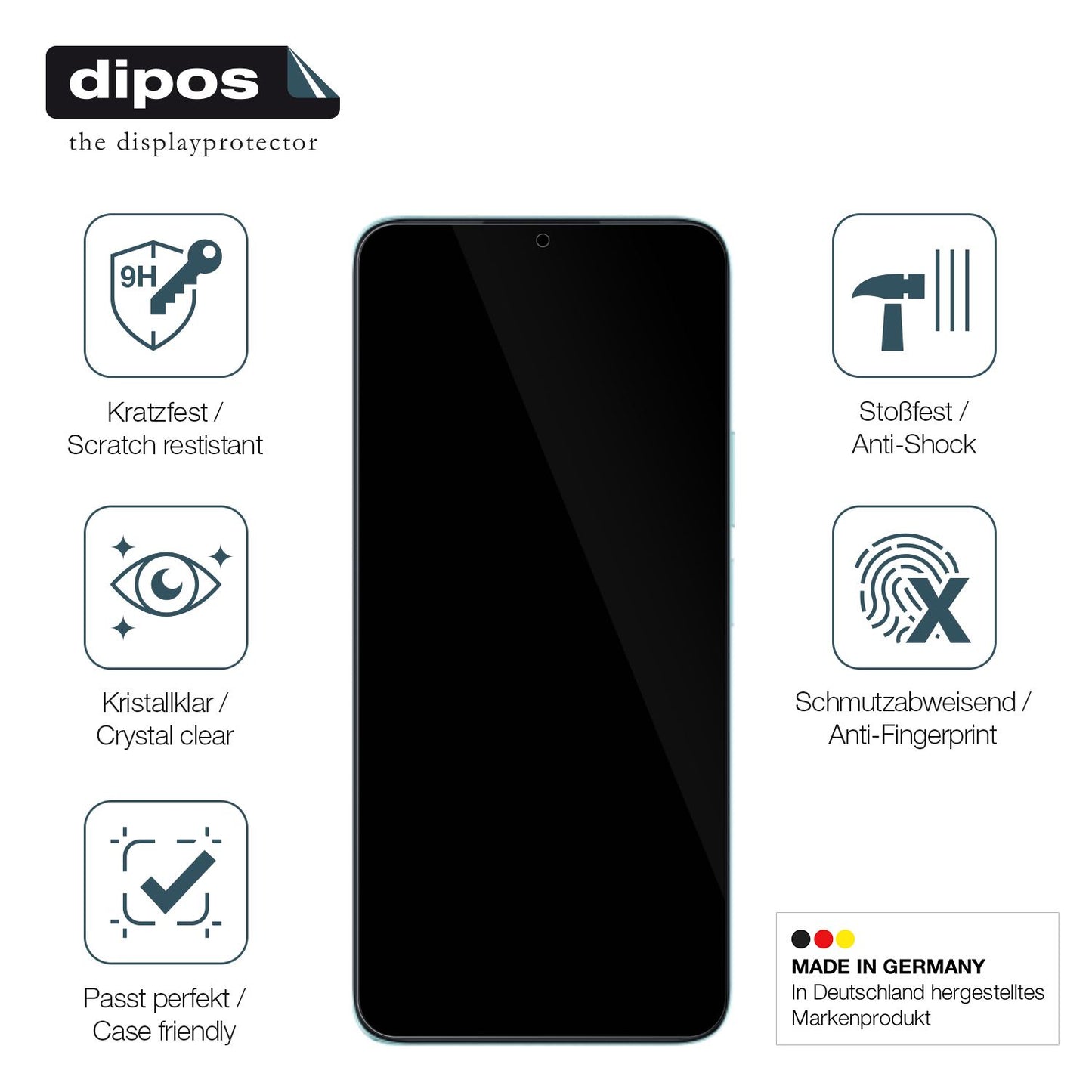 Displayschutz hergestellt in Deutschland, höchste Qualität made in Germany
