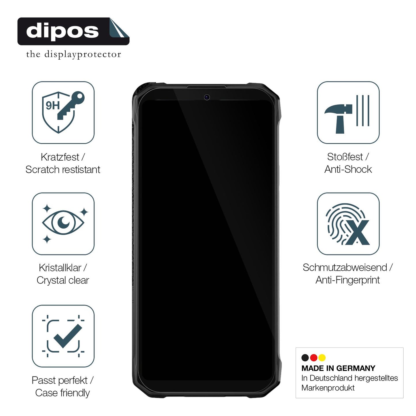 Displayschutz hergestellt in Deutschland, höchste Qualität made in Germany