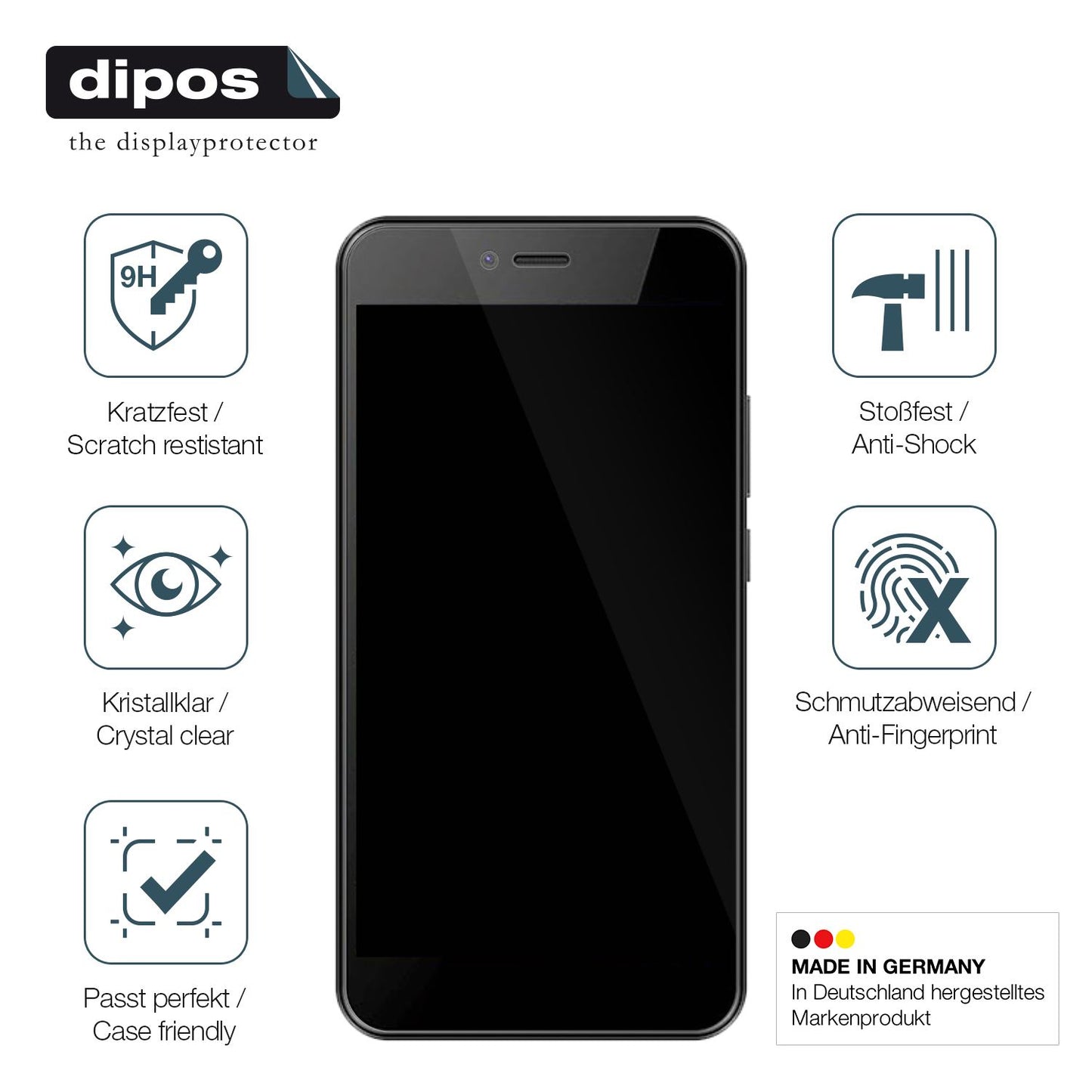 Displayschutz hergestellt in Deutschland, höchste Qualität made in Germany
