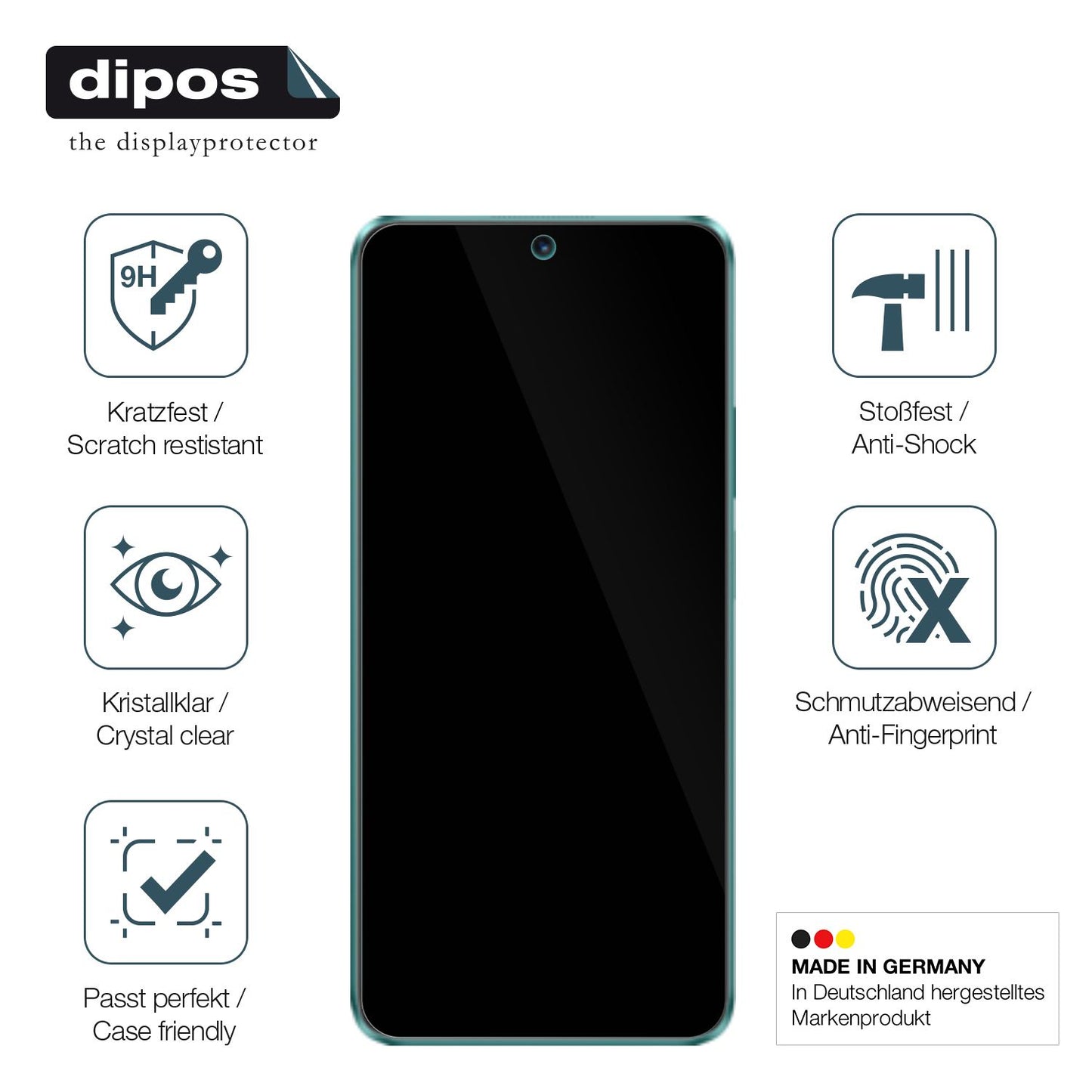 Displayschutz hergestellt in Deutschland, höchste Qualität made in Germany
