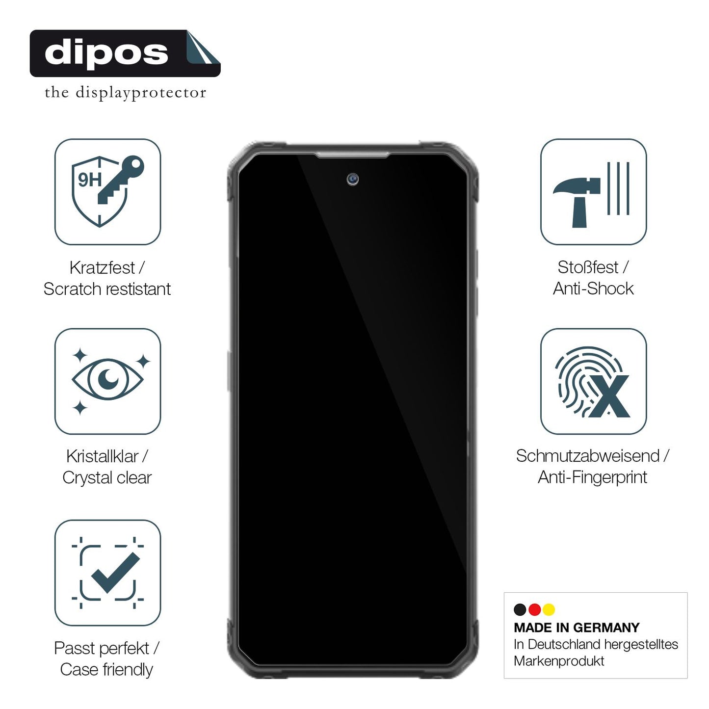Displayschutz hergestellt in Deutschland, höchste Qualität made in Germany