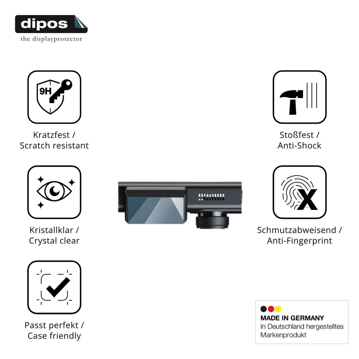 Displayschutz hergestellt in Deutschland, höchste Qualität made in Germany
