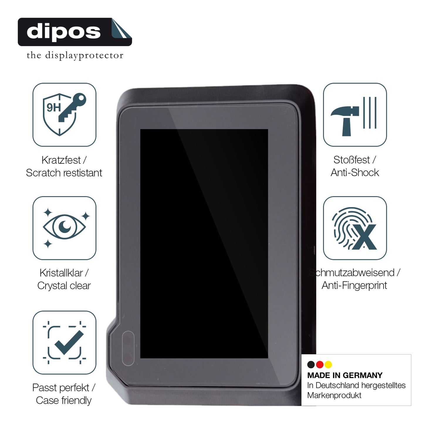 Displayschutz hergestellt in Deutschland, höchste Qualität made in Germany