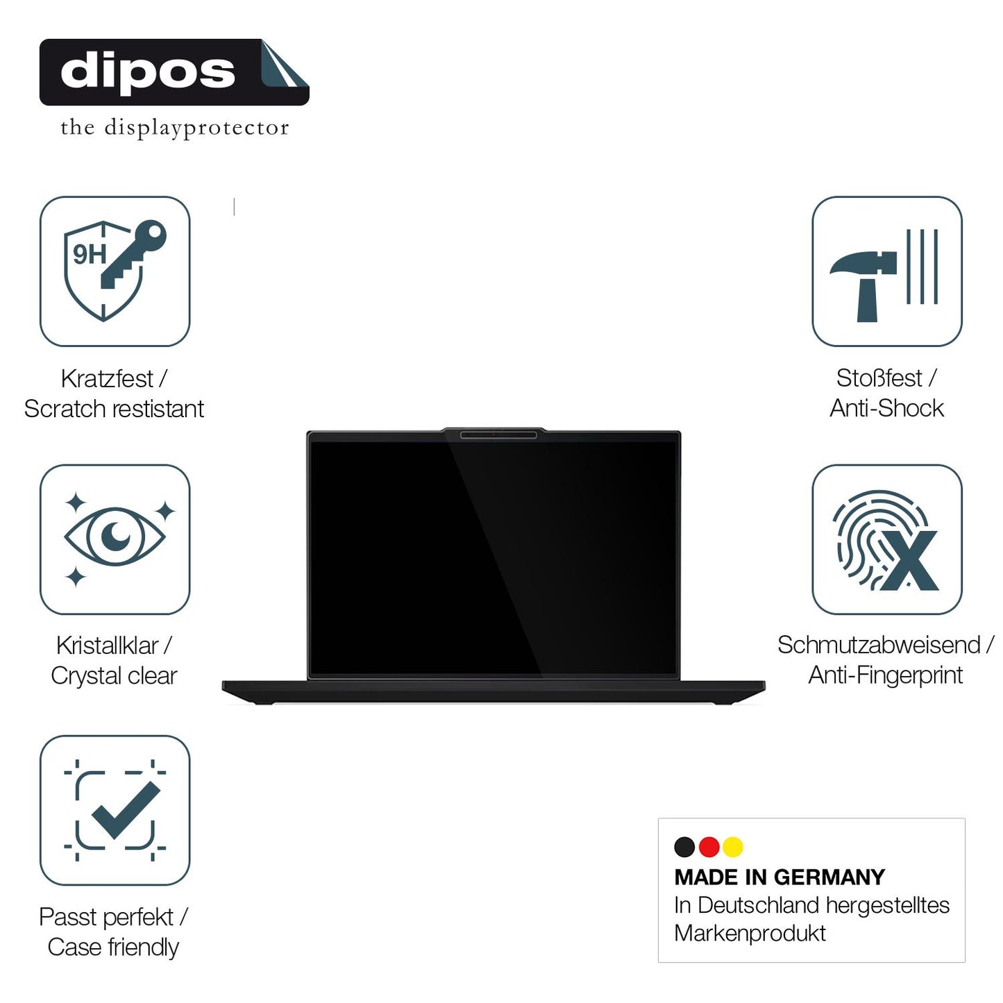 Displayschutz hergestellt in Deutschland, höchste Qualität made in Germany