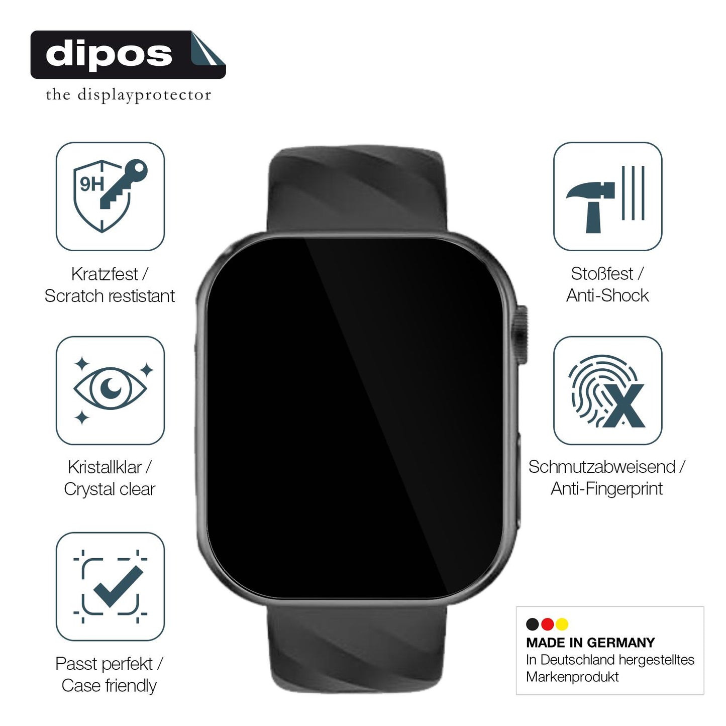 Displayschutz hergestellt in Deutschland, höchste Qualität made in Germany