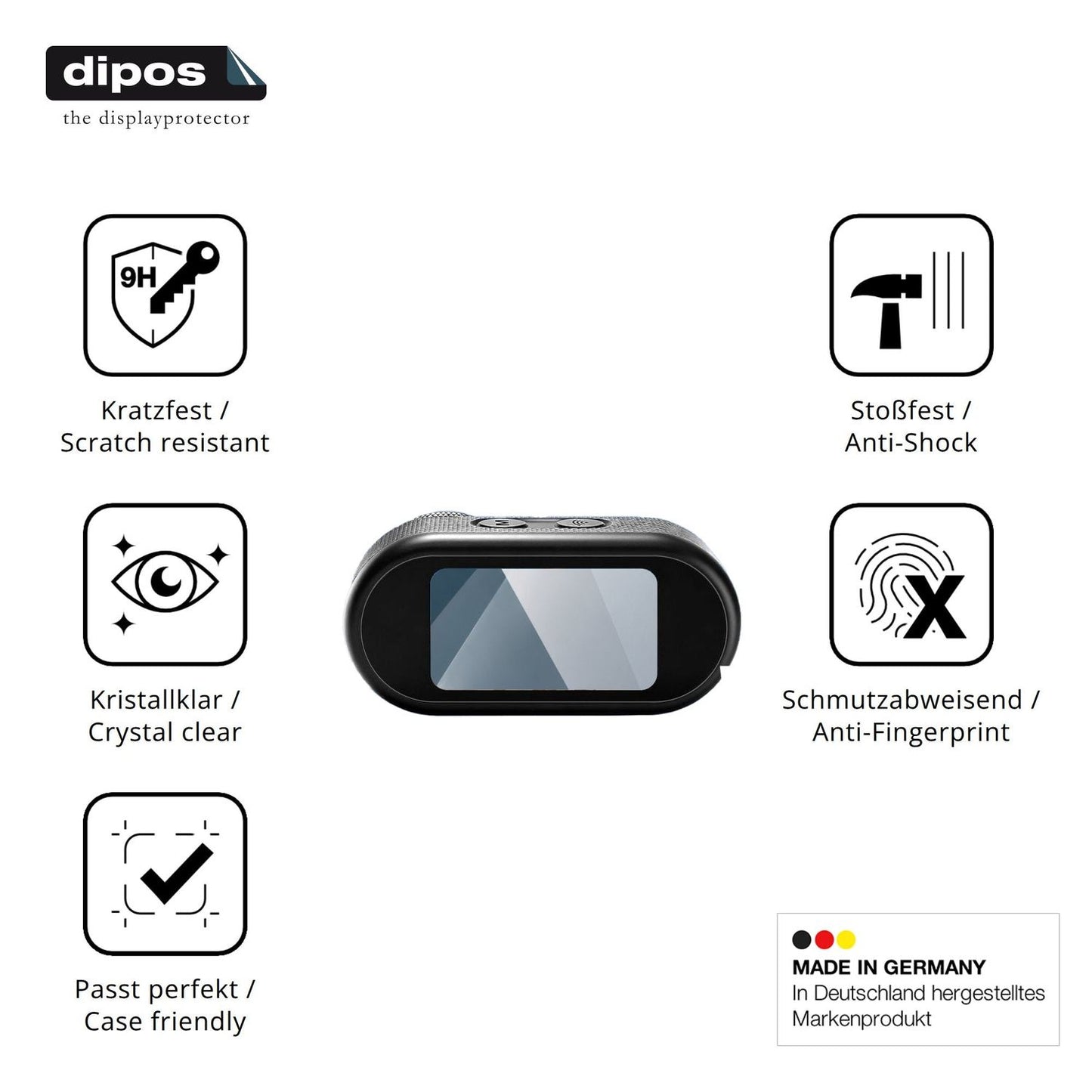 Displayschutz hergestellt in Deutschland, höchste Qualität made in Germany