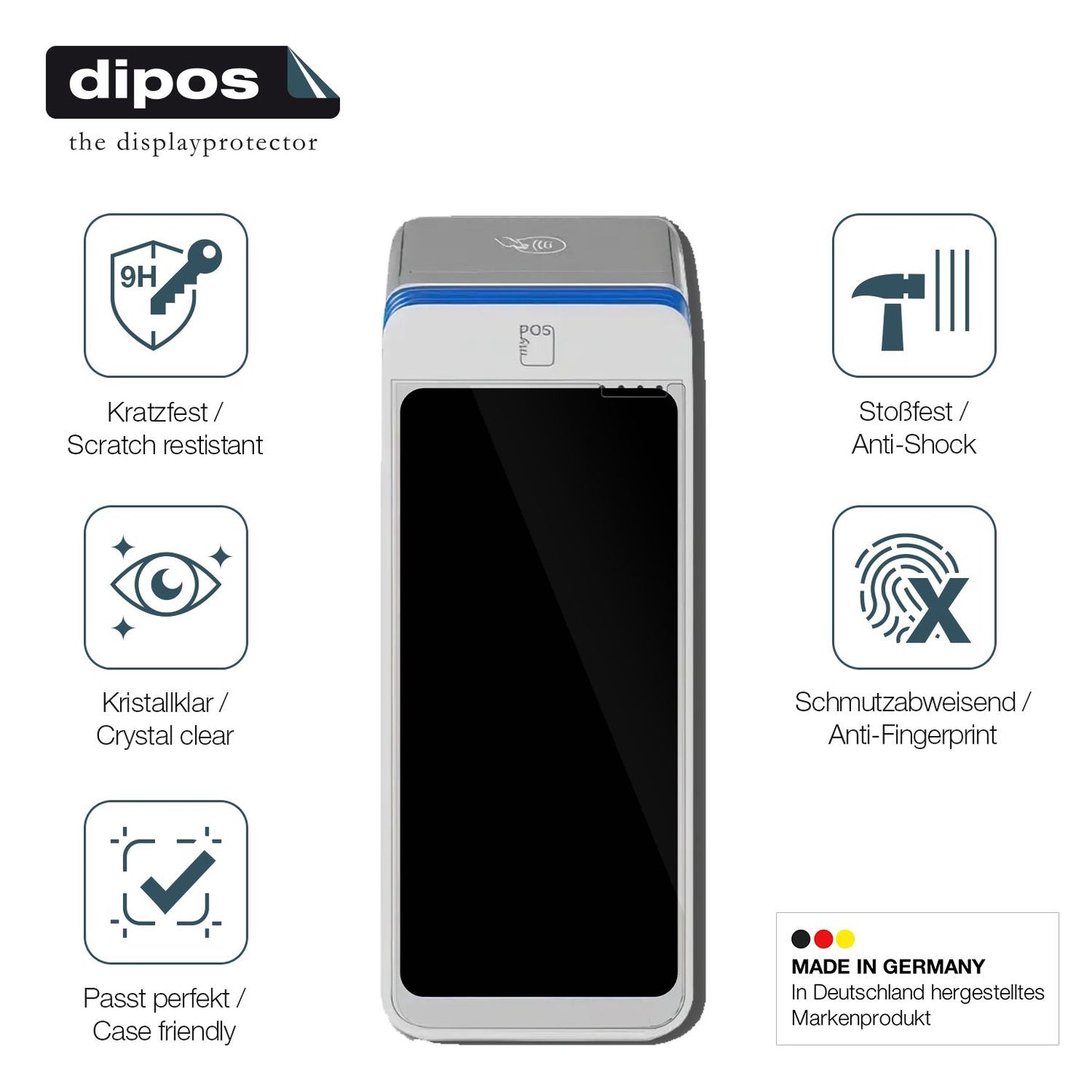 Displayschutz hergestellt in Deutschland, höchste Qualität made in Germany