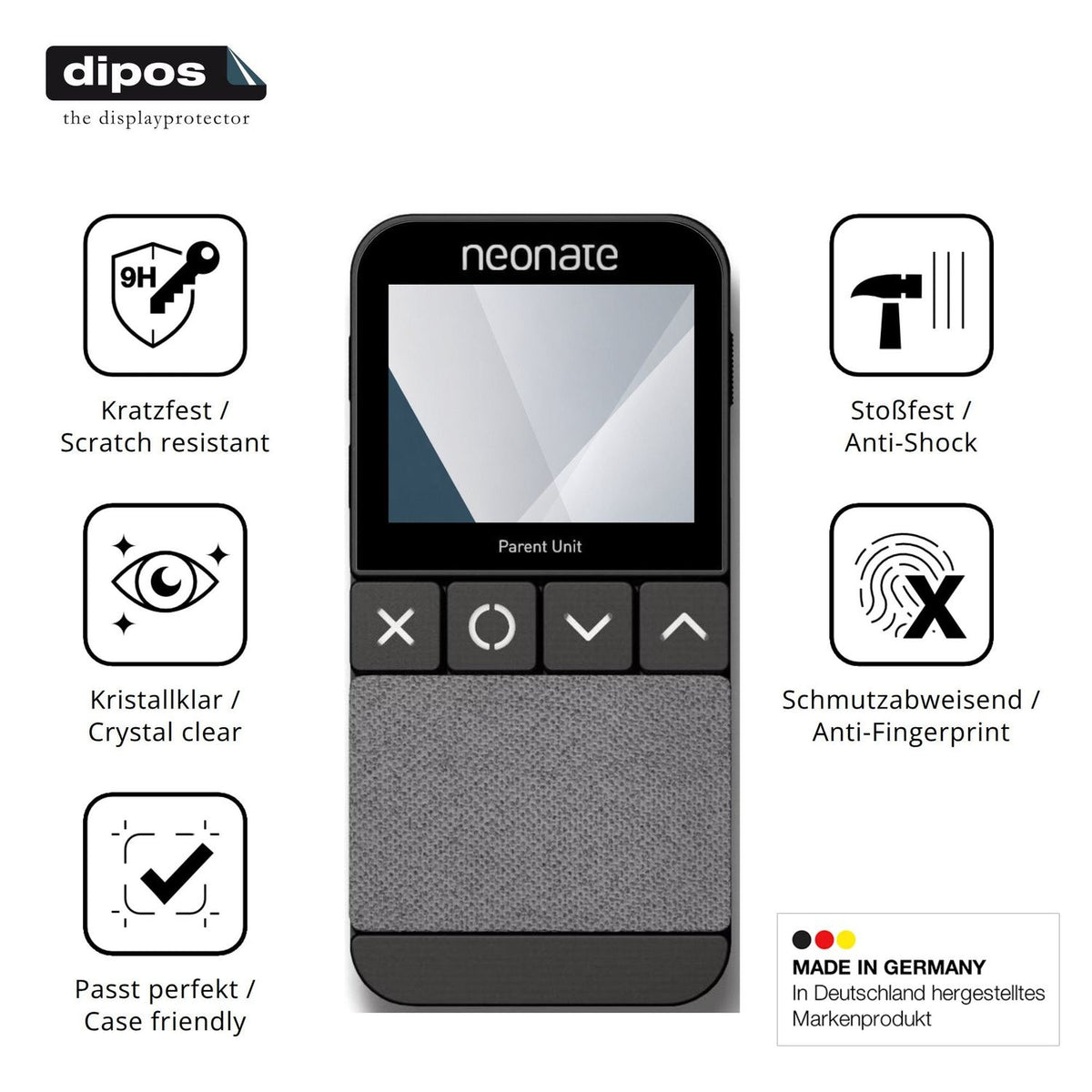 Displayschutz hergestellt in Deutschland, höchste Qualität made in Germany