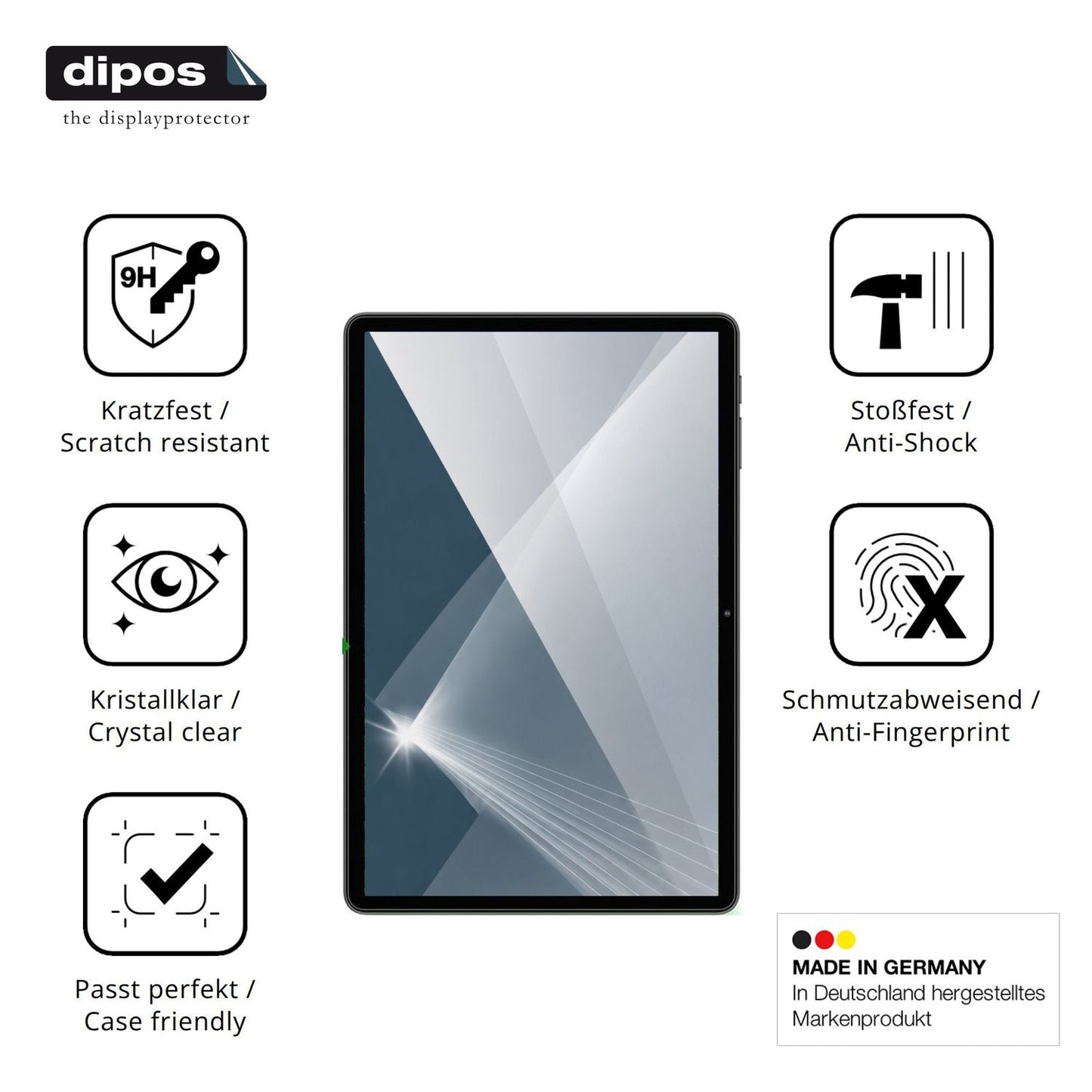 Displayschutz hergestellt in Deutschland, höchste Qualität made in Germany