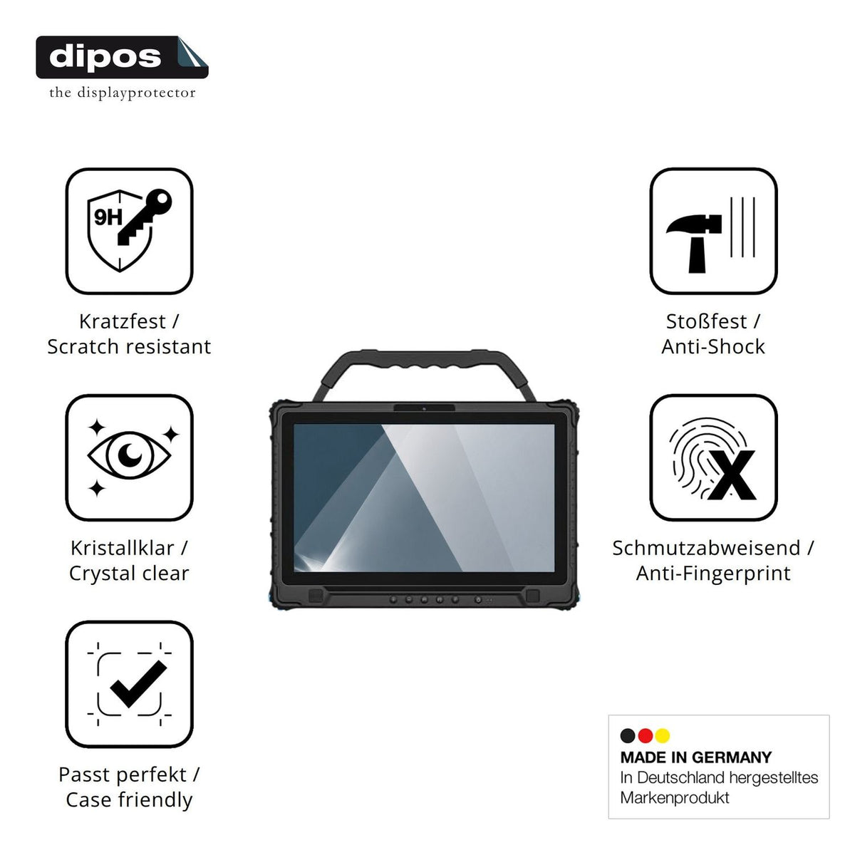 Displayschutz hergestellt in Deutschland, höchste Qualität made in Germany