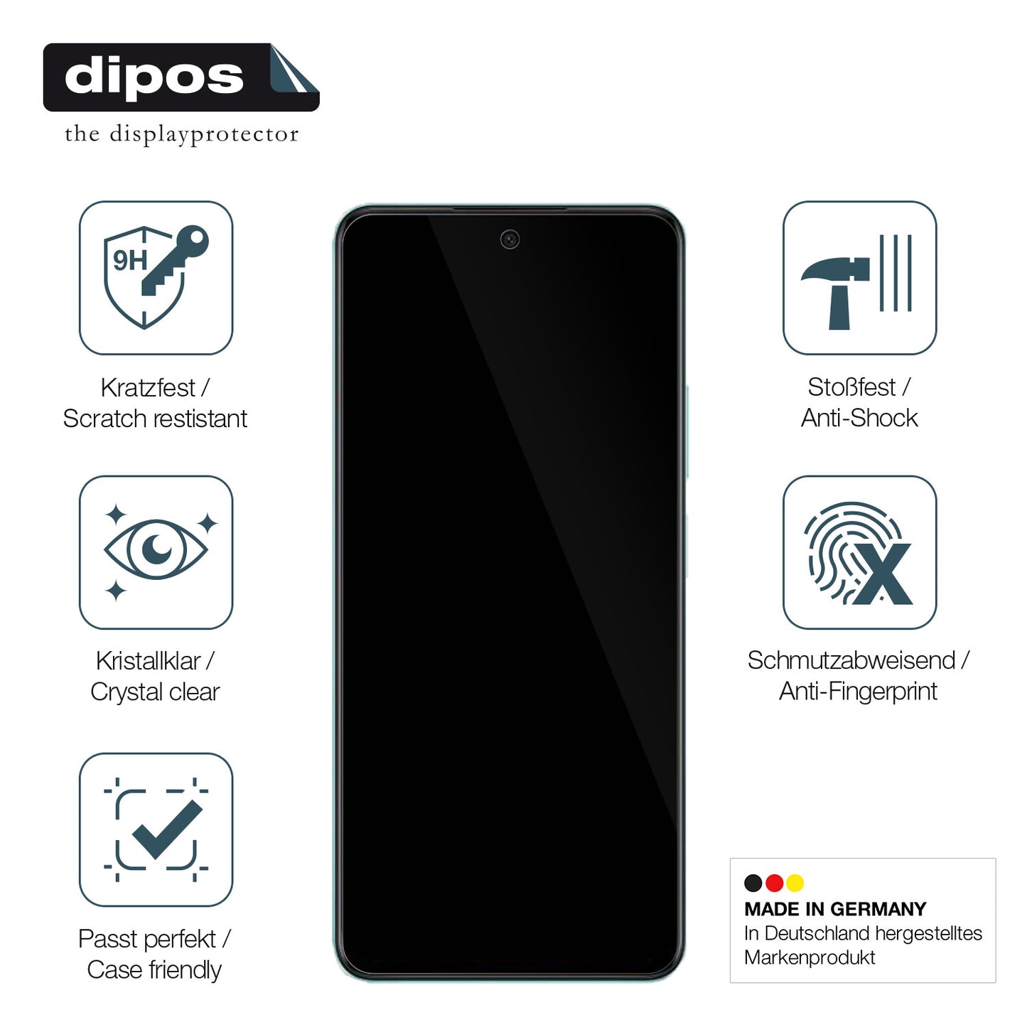 Displayschutz hergestellt in Deutschland, höchste Qualität made in Germany