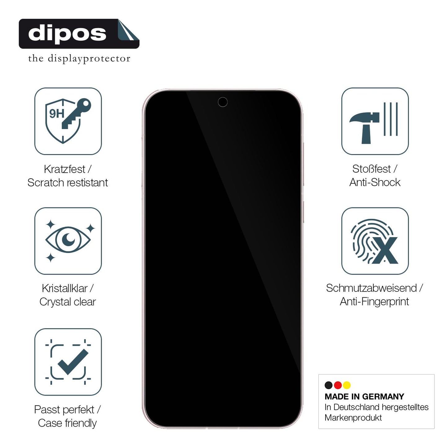 Displayschutz hergestellt in Deutschland, höchste Qualität made in Germany