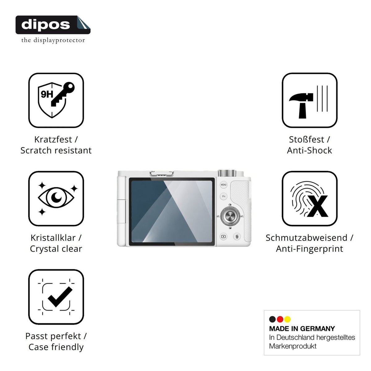 Displayschutz hergestellt in Deutschland, höchste Qualität made in Germany