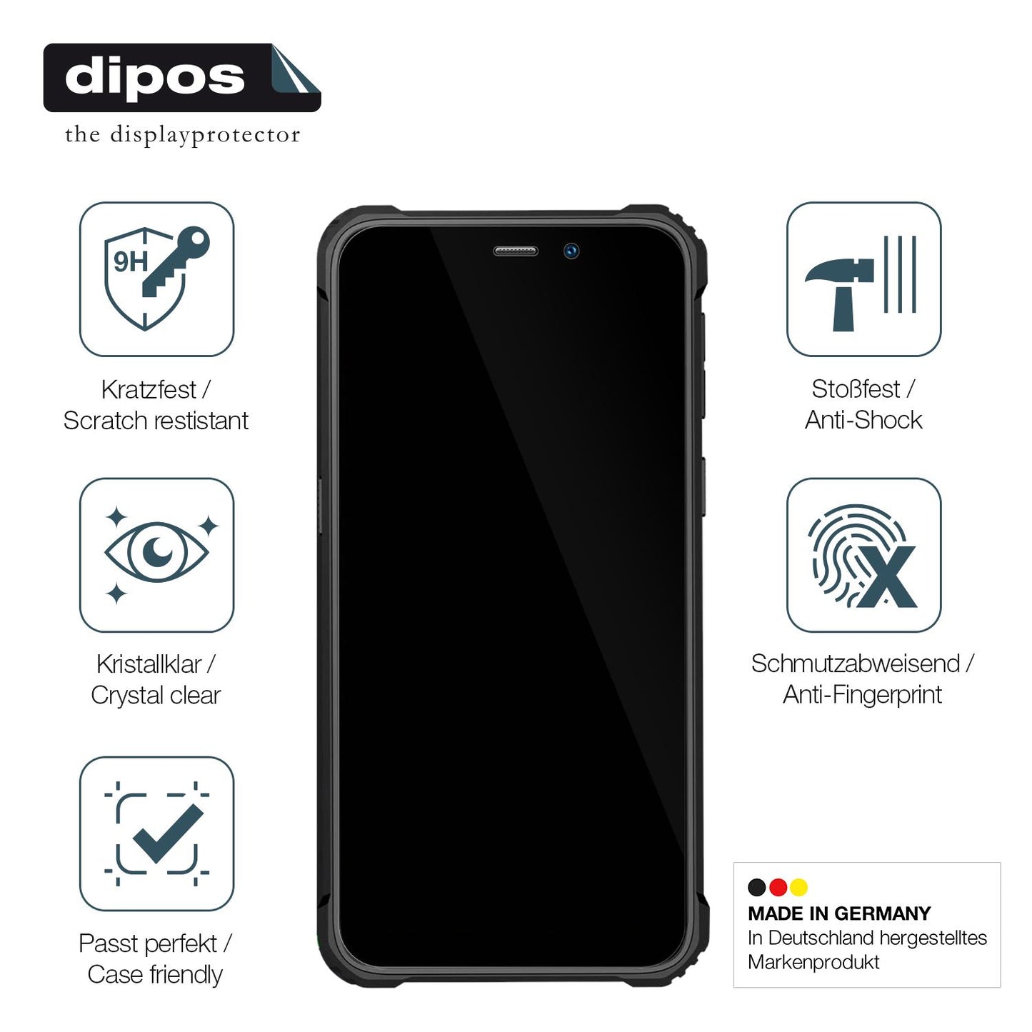 Displayschutz hergestellt in Deutschland, höchste Qualität made in Germany