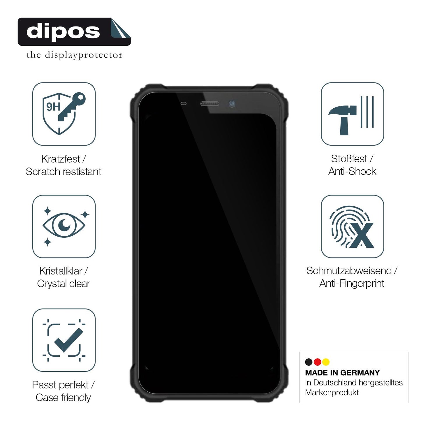 Displayschutz hergestellt in Deutschland, höchste Qualität made in Germany