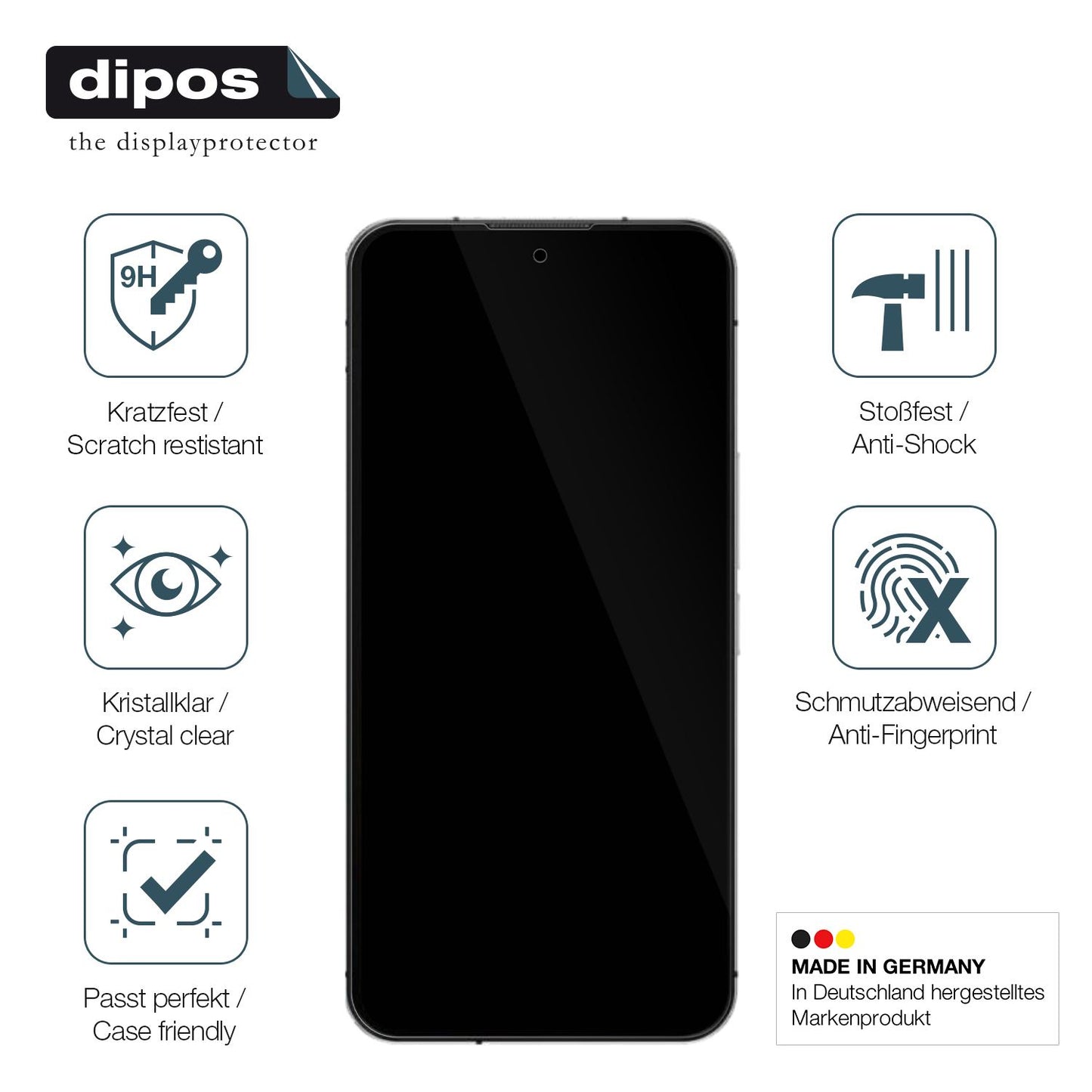 Displayschutz hergestellt in Deutschland, höchste Qualität made in Germany