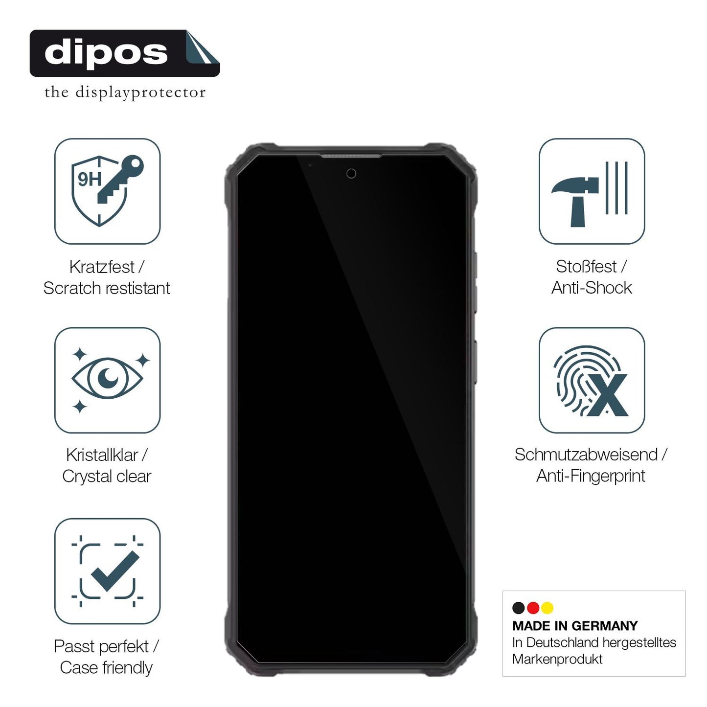 Displayschutz hergestellt in Deutschland, höchste Qualität made in Germany