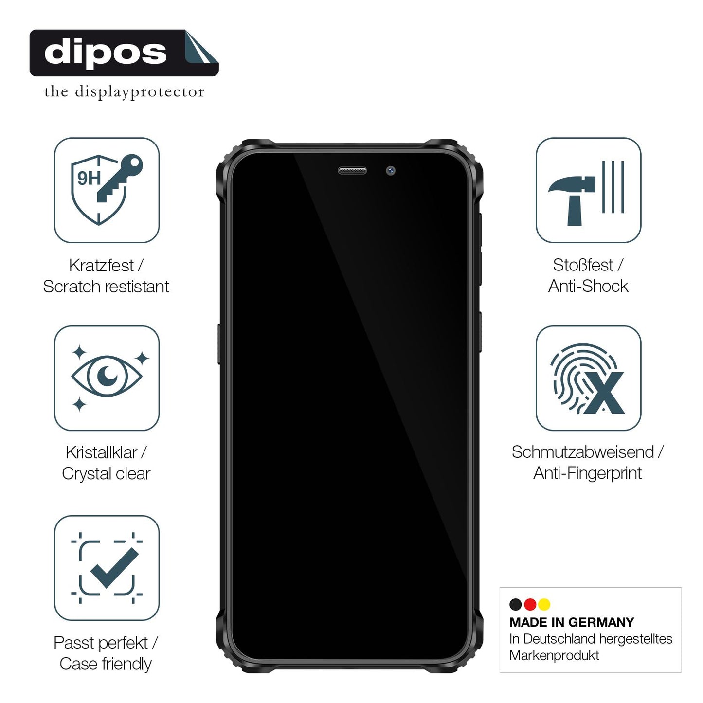 Displayschutz hergestellt in Deutschland, höchste Qualität made in Germany