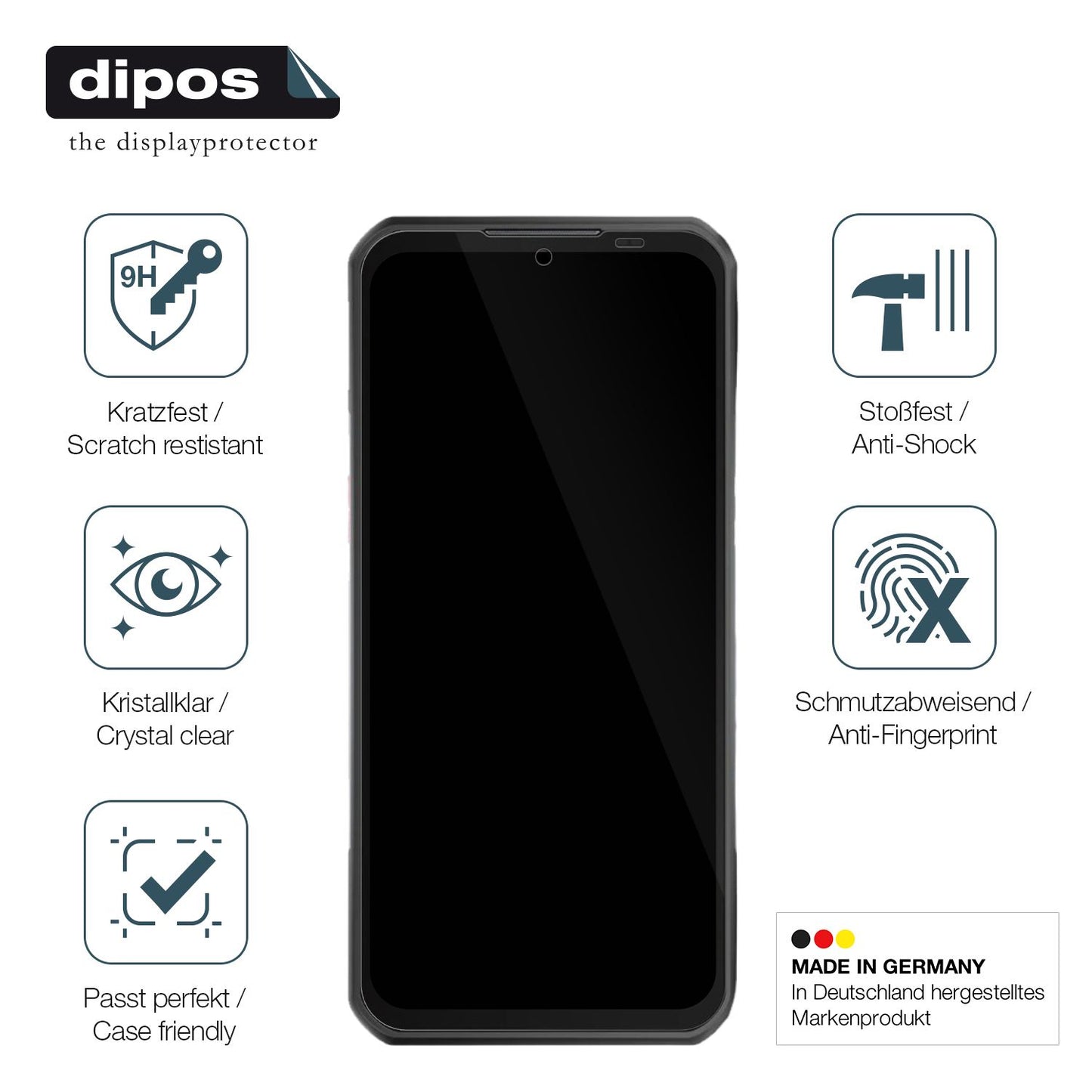Displayschutz hergestellt in Deutschland, höchste Qualität made in Germany