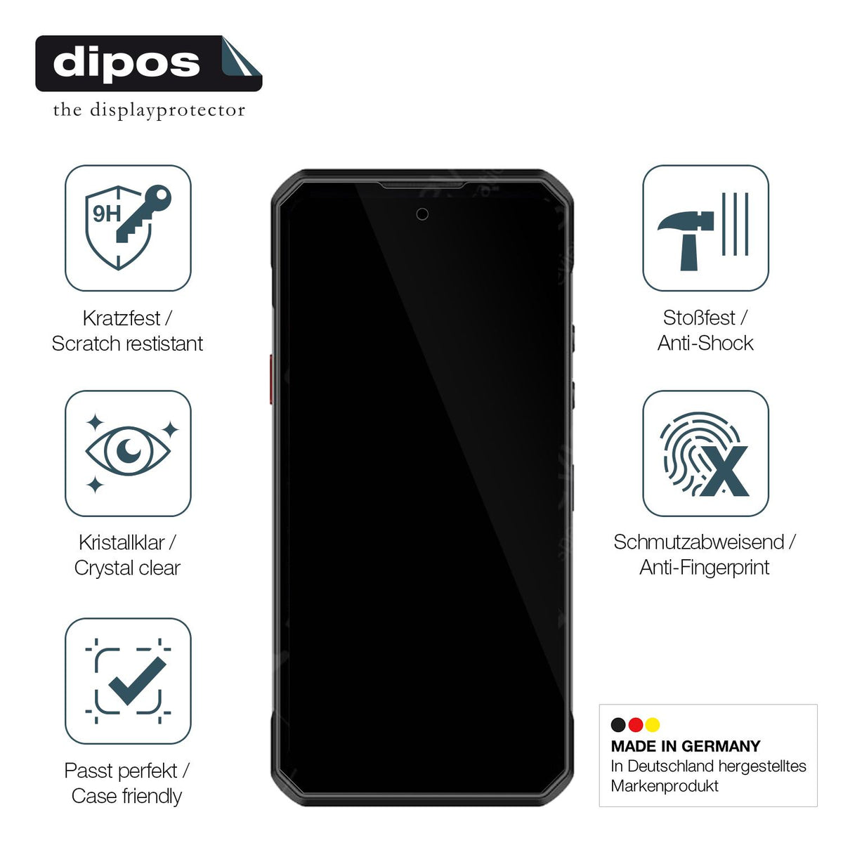 Displayschutz hergestellt in Deutschland, höchste Qualität made in Germany