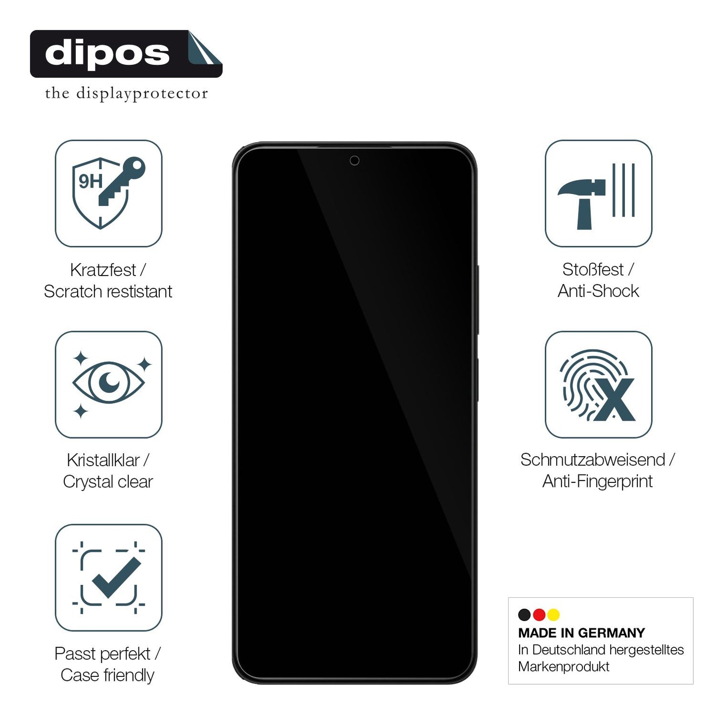 Displayschutz hergestellt in Deutschland, höchste Qualität made in Germany