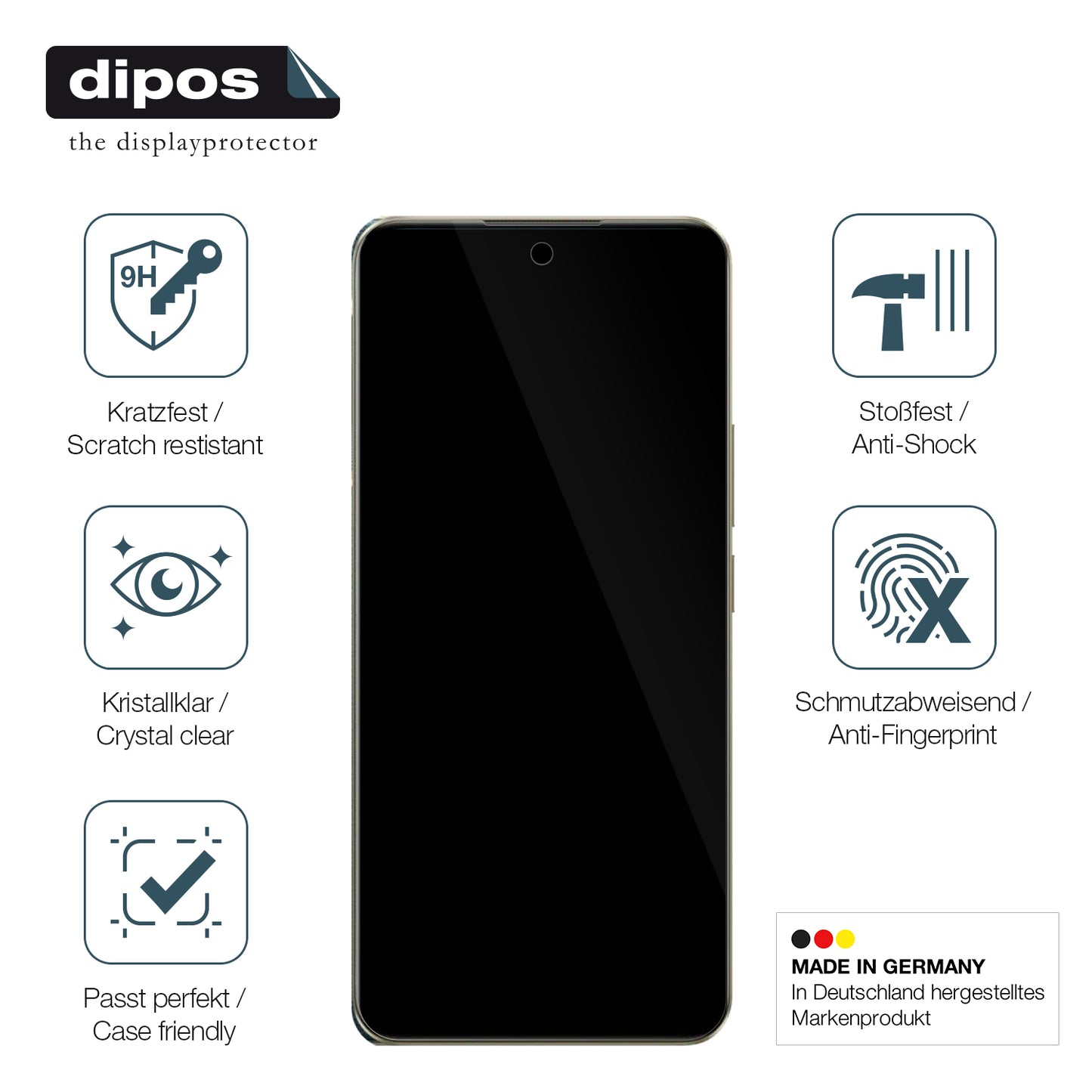 Displayschutz hergestellt in Deutschland, höchste Qualität made in Germany
