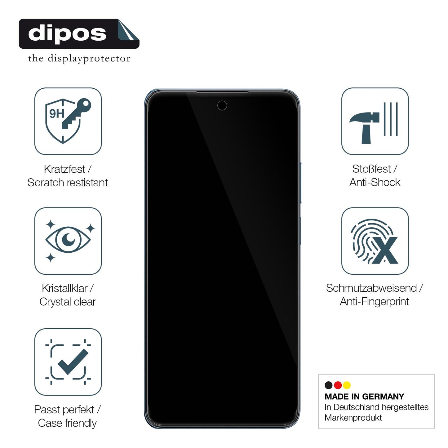 Displayschutz hergestellt in Deutschland, höchste Qualität made in Germany
