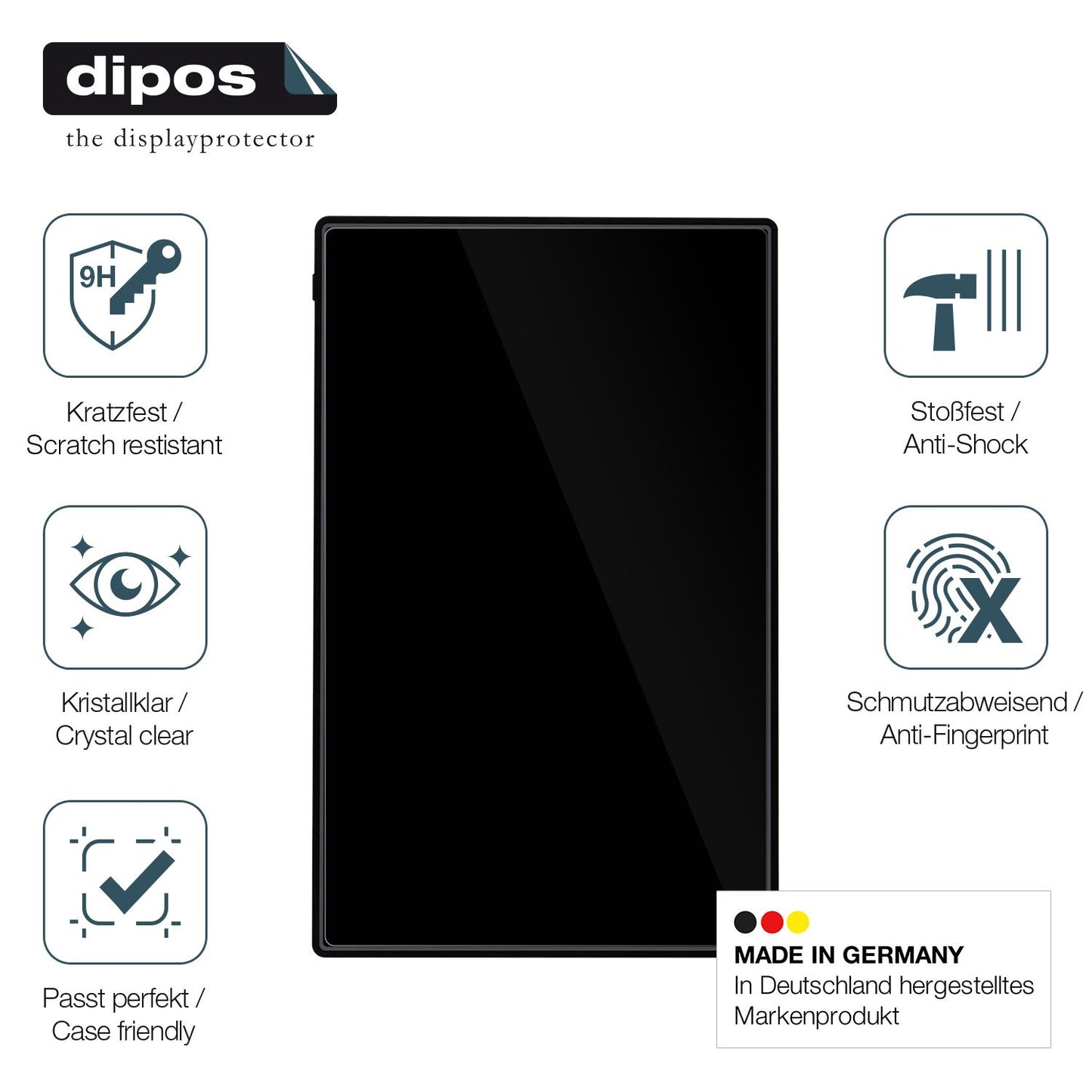 Displayschutz hergestellt in Deutschland, höchste Qualität made in Germany