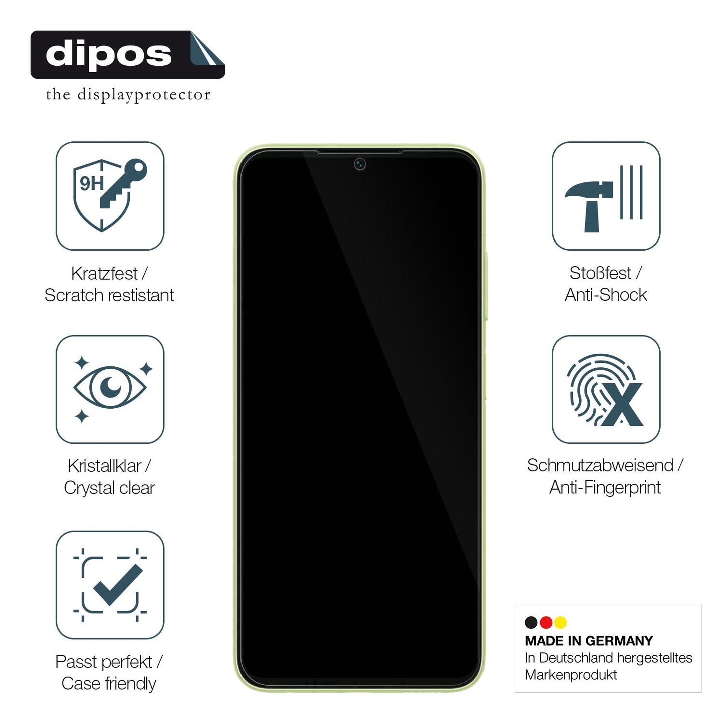 Displayschutz hergestellt in Deutschland, höchste Qualität made in Germany